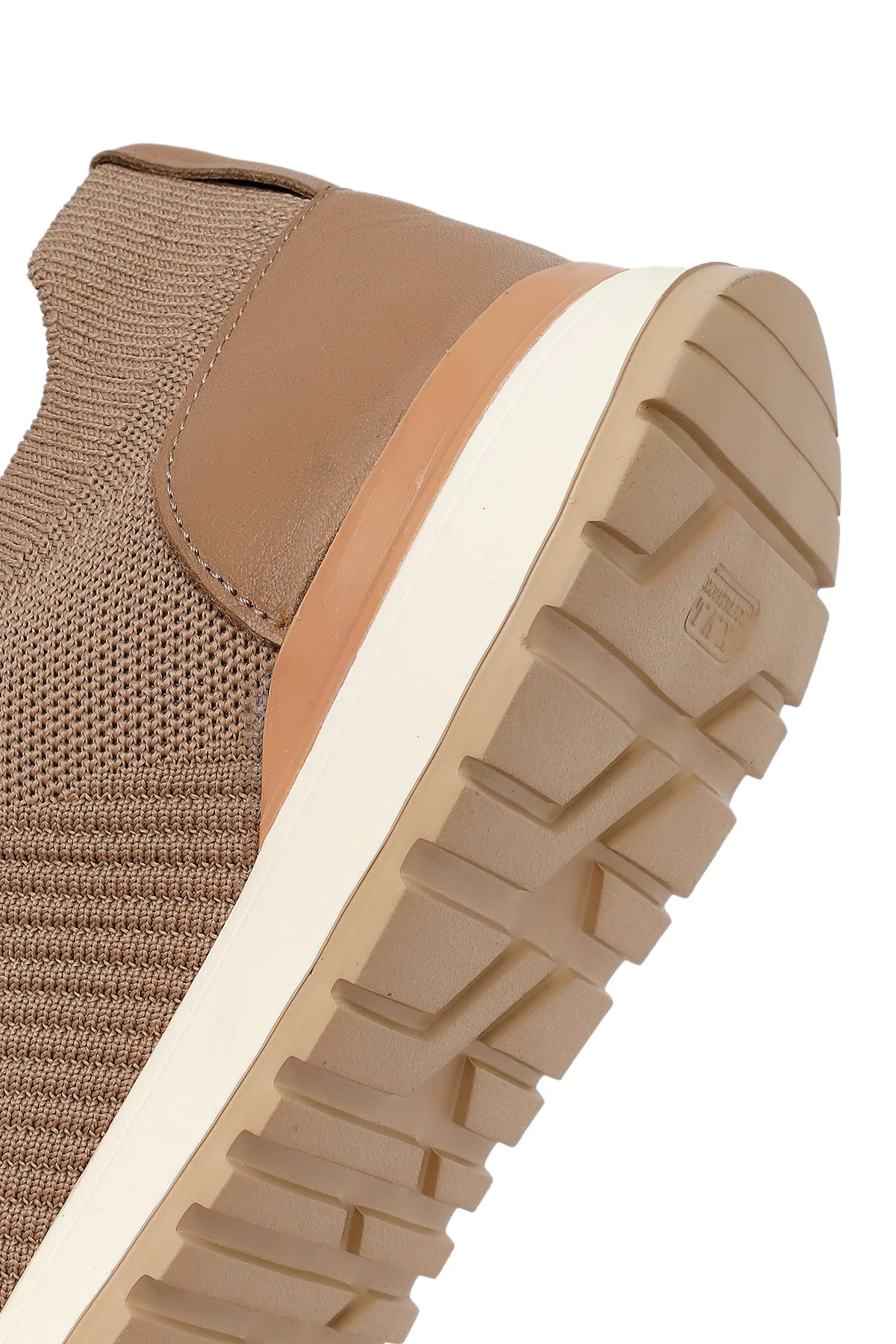 Erkek Vizon Bağcıklı Kumaş Sneaker - Image 8