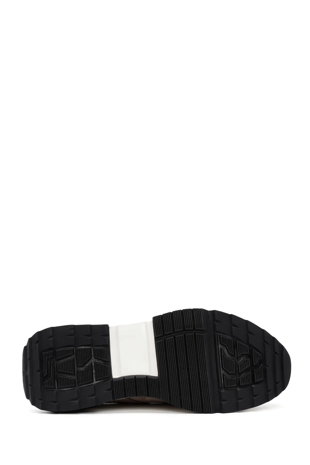 Erkek Vizon Bağcıklı Nubuk Deri Casual Sneaker - Image 4