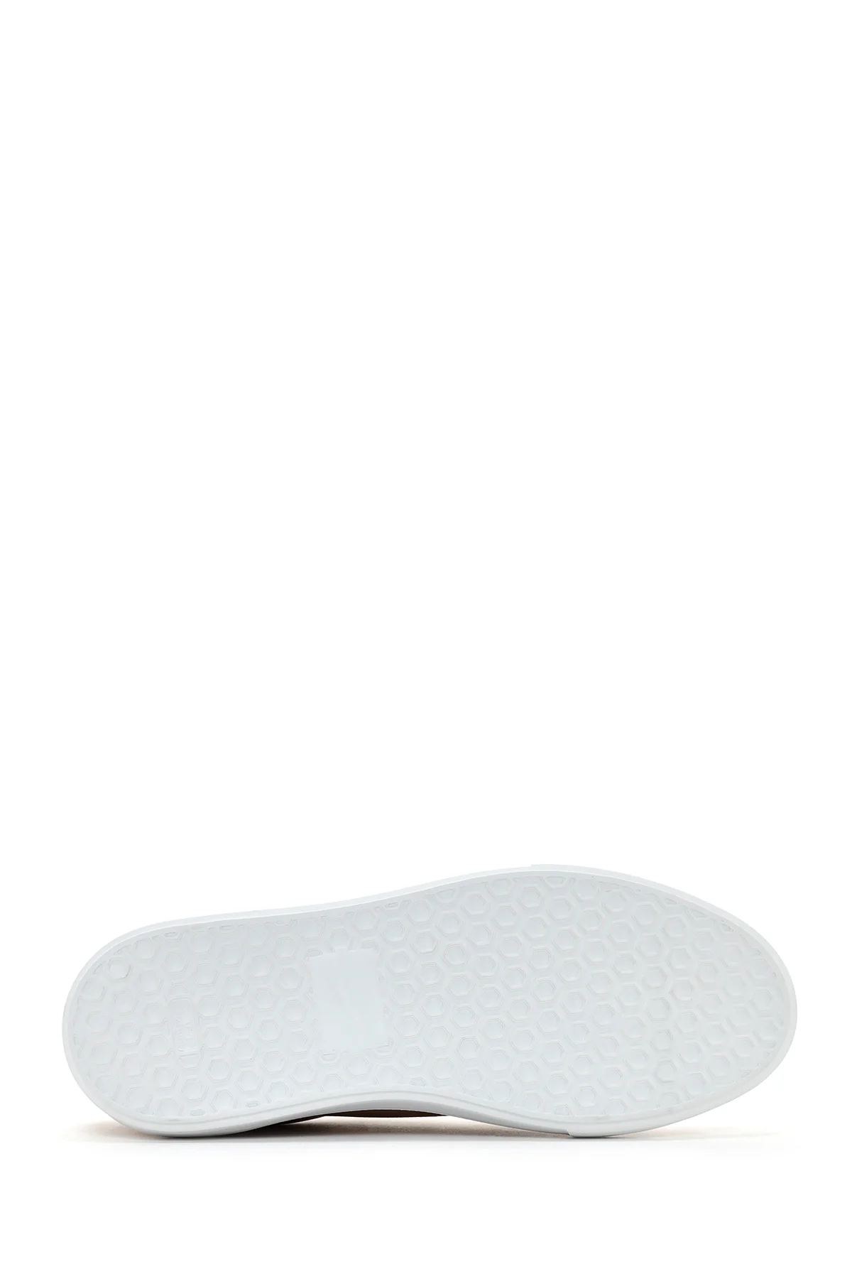 Erkek Vizon Bağcıklı Nubuk Deri Sneaker - Image 4