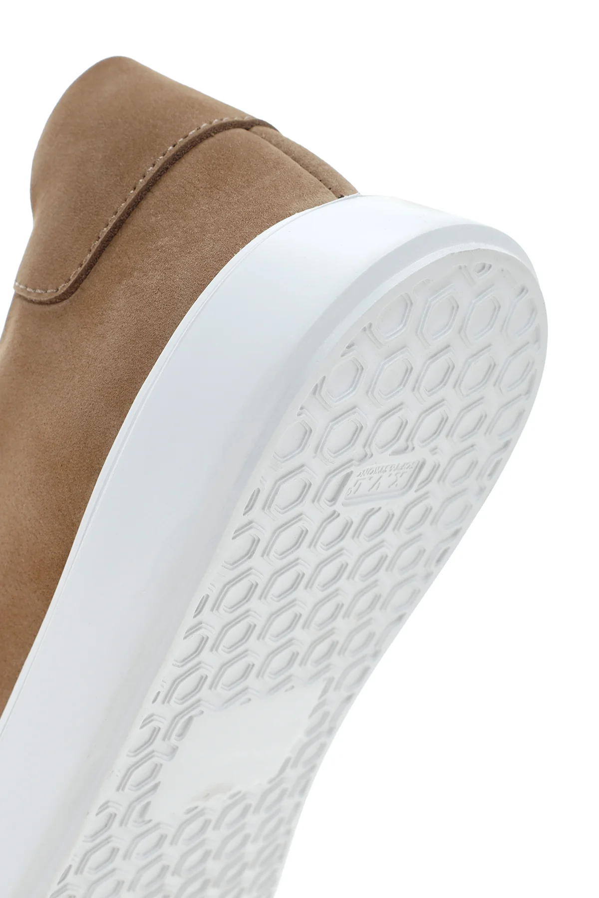 Erkek Vizon Bağcıklı Nubuk Deri Sneaker - Image 8