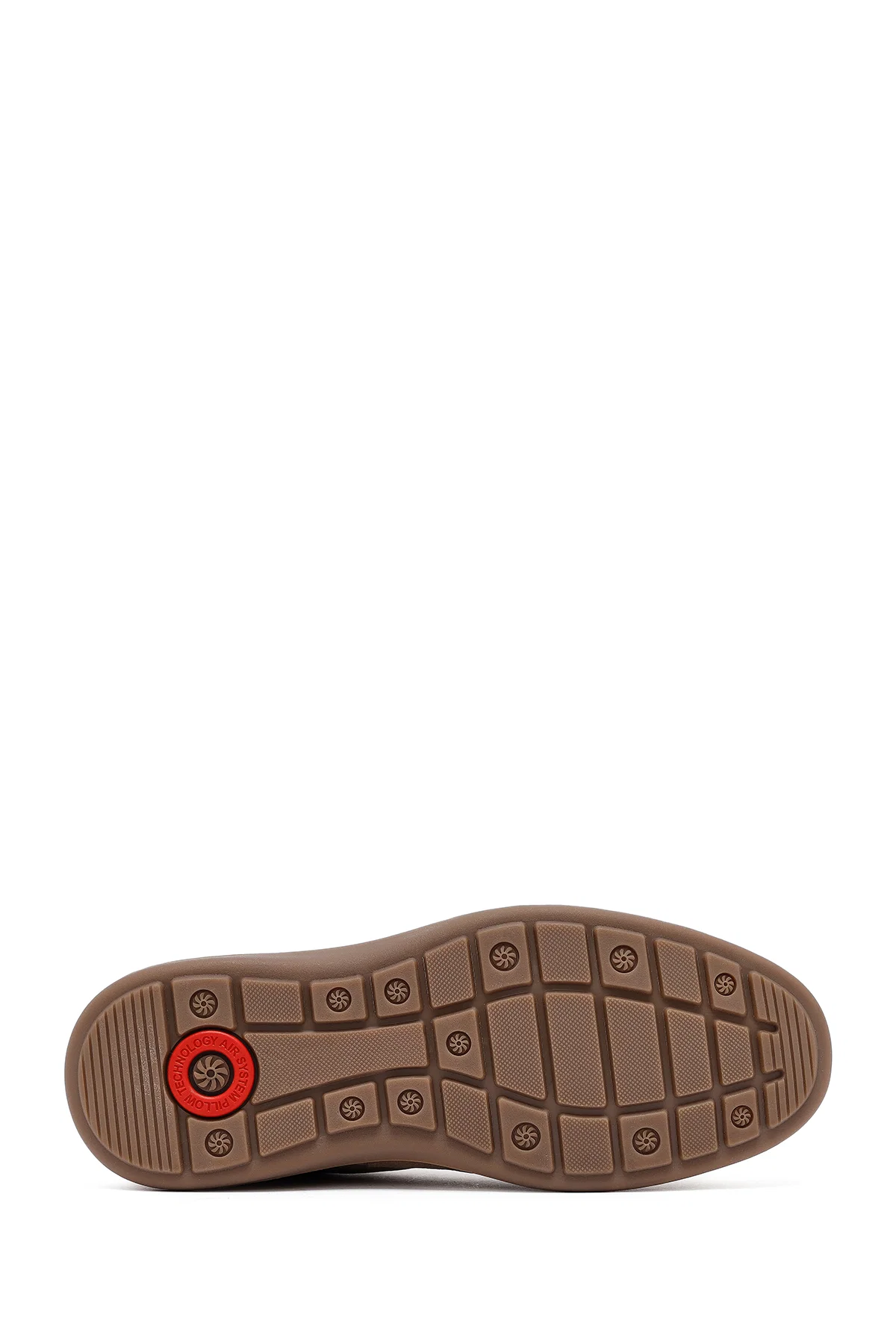 Erkek Vizon Bağcıklı Nubuk Deri Sneaker - Image 4