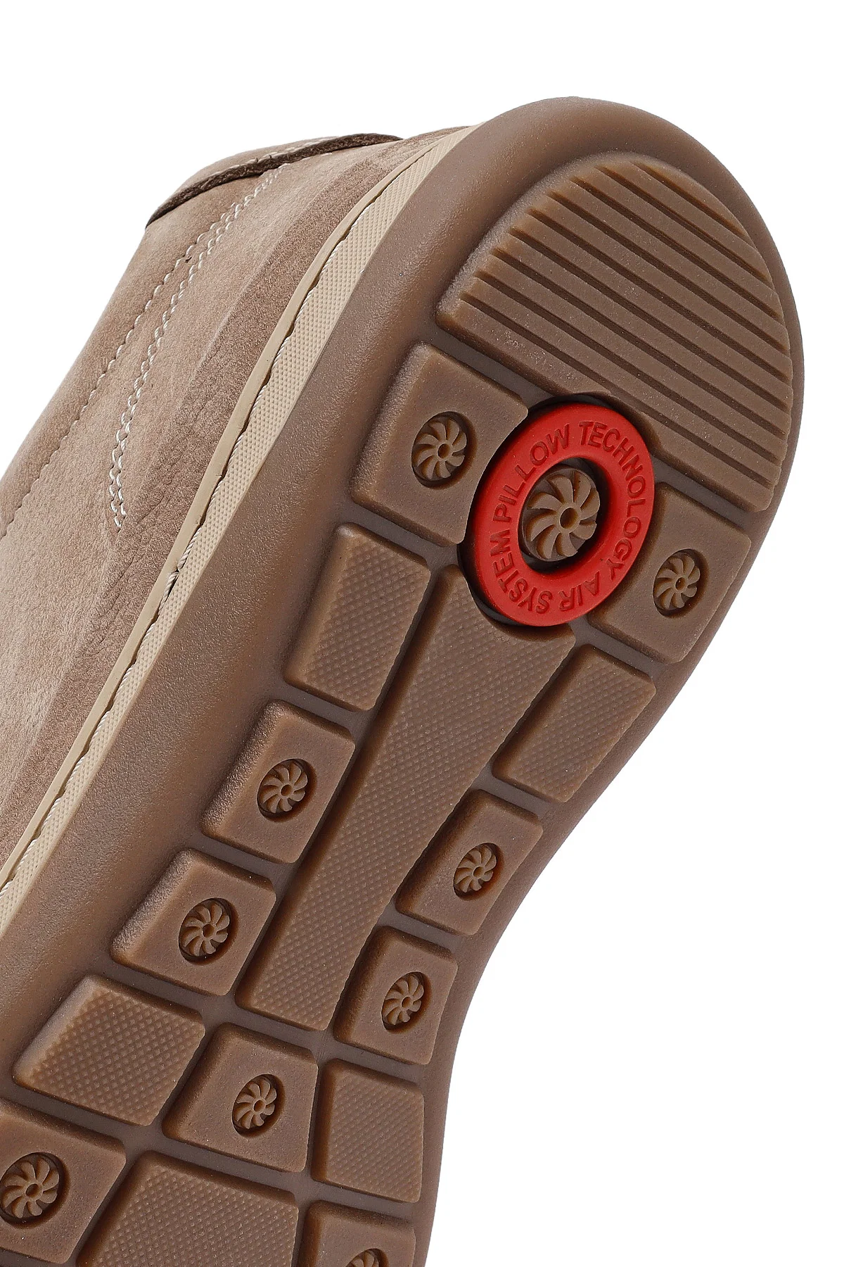 Erkek Vizon Bağcıklı Nubuk Deri Sneaker - Image 8