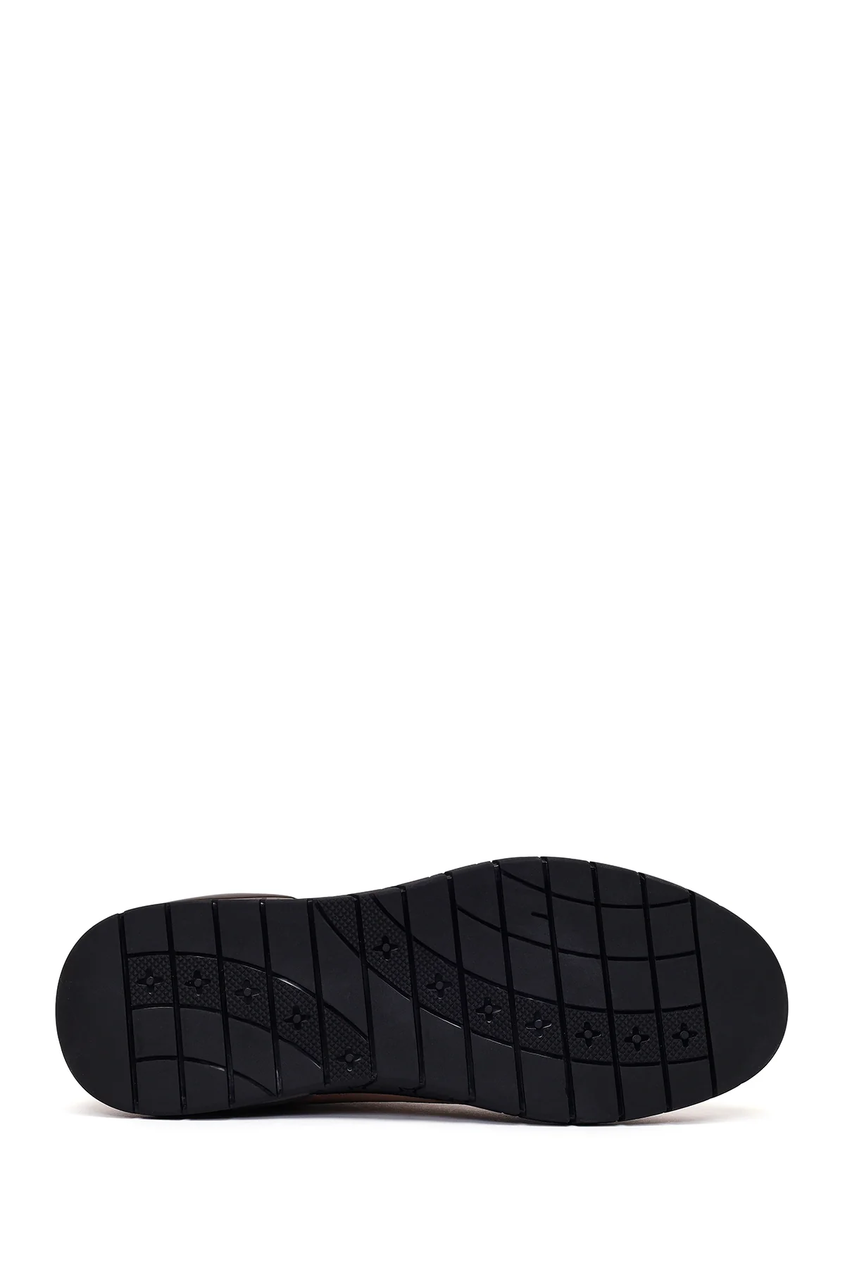 Erkek Vizon Bağcıklı Nubuk Deri Sneaker - Image 6