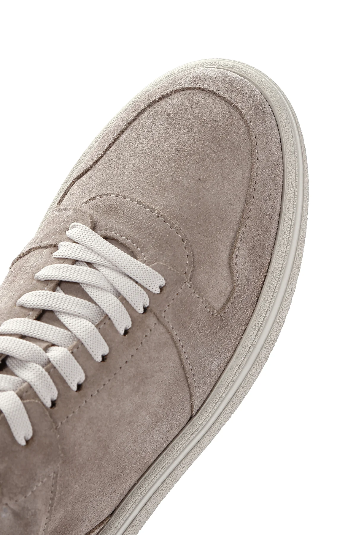 Erkek Vizon Bağcıklı Süet Deri Sneaker - Image 8