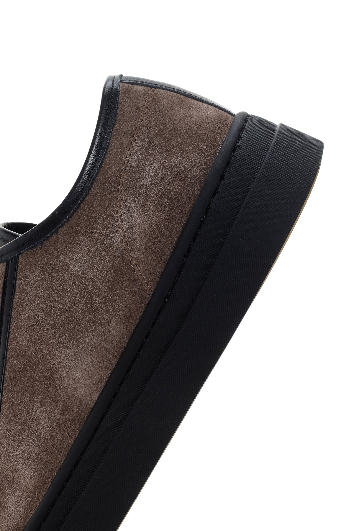 Erkek Vizon Bağcıklı Süet Deri Sneaker - Image 7
