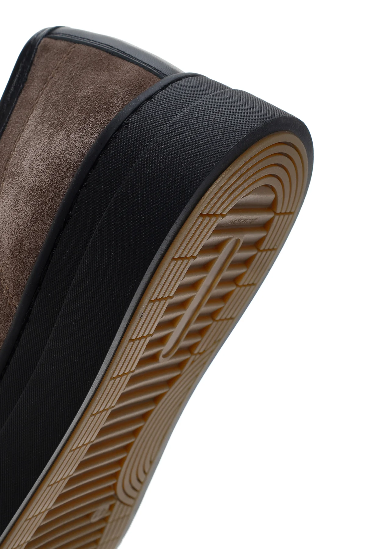 Erkek Vizon Bağcıklı Süet Deri Sneaker - Image 8