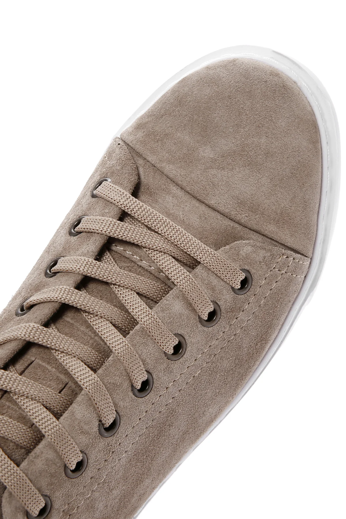 Erkek Vizon Bağcıklı Süet Deri Sneaker - Image 10