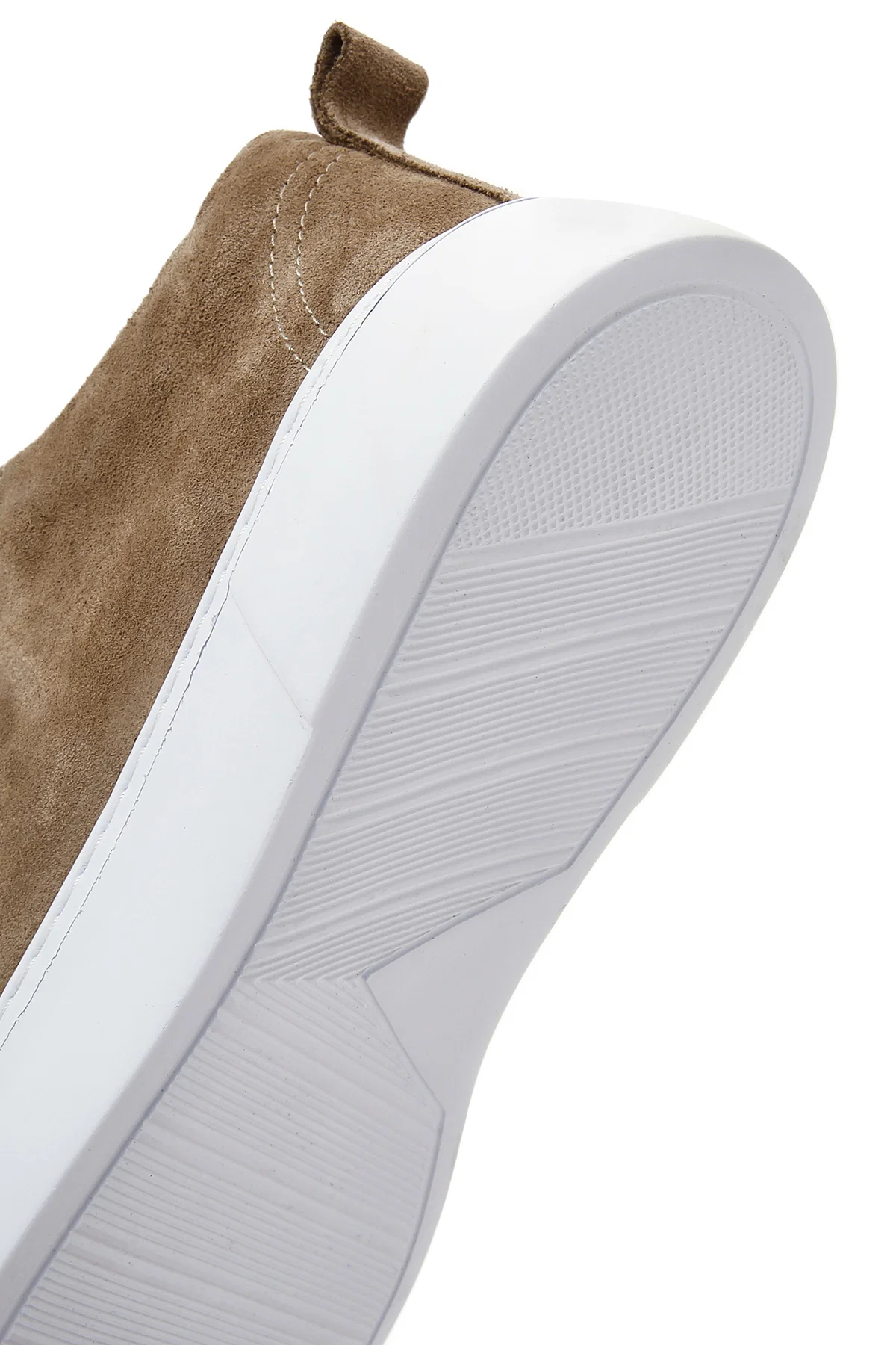 Erkek Vizon Bağcıklı Süet Deri Sneaker - Image 8