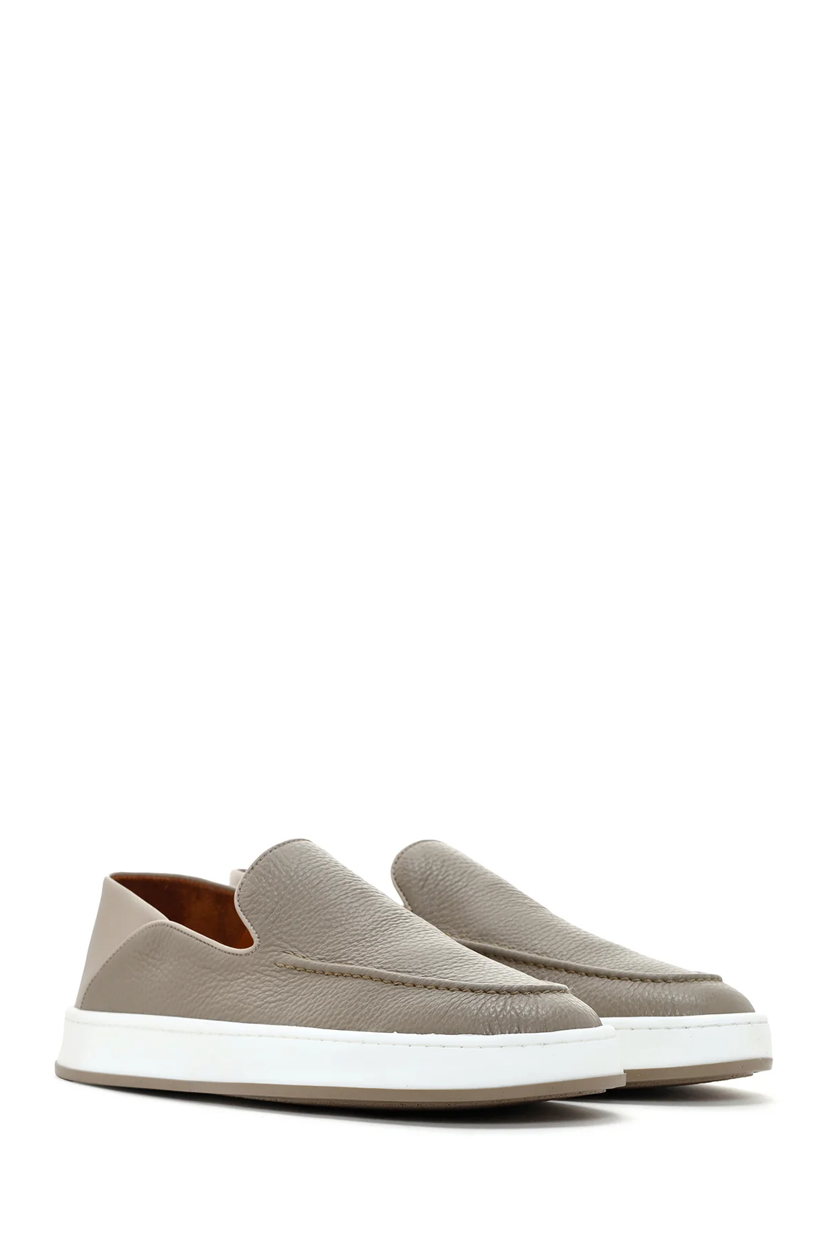 Erkek Vizon Deri Casual Loafer - Image 3