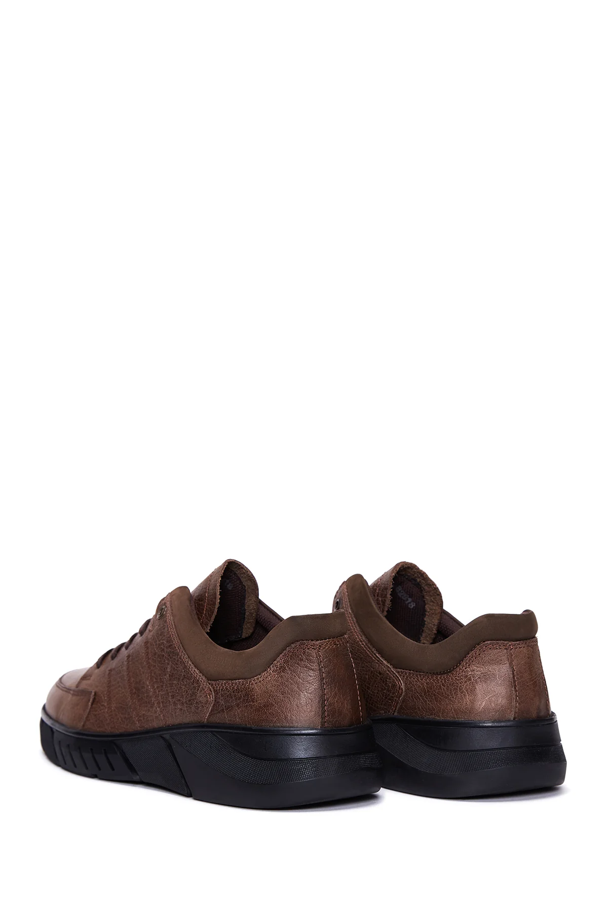 Erkek Vizon Deri Casual Sneaker - Image 5