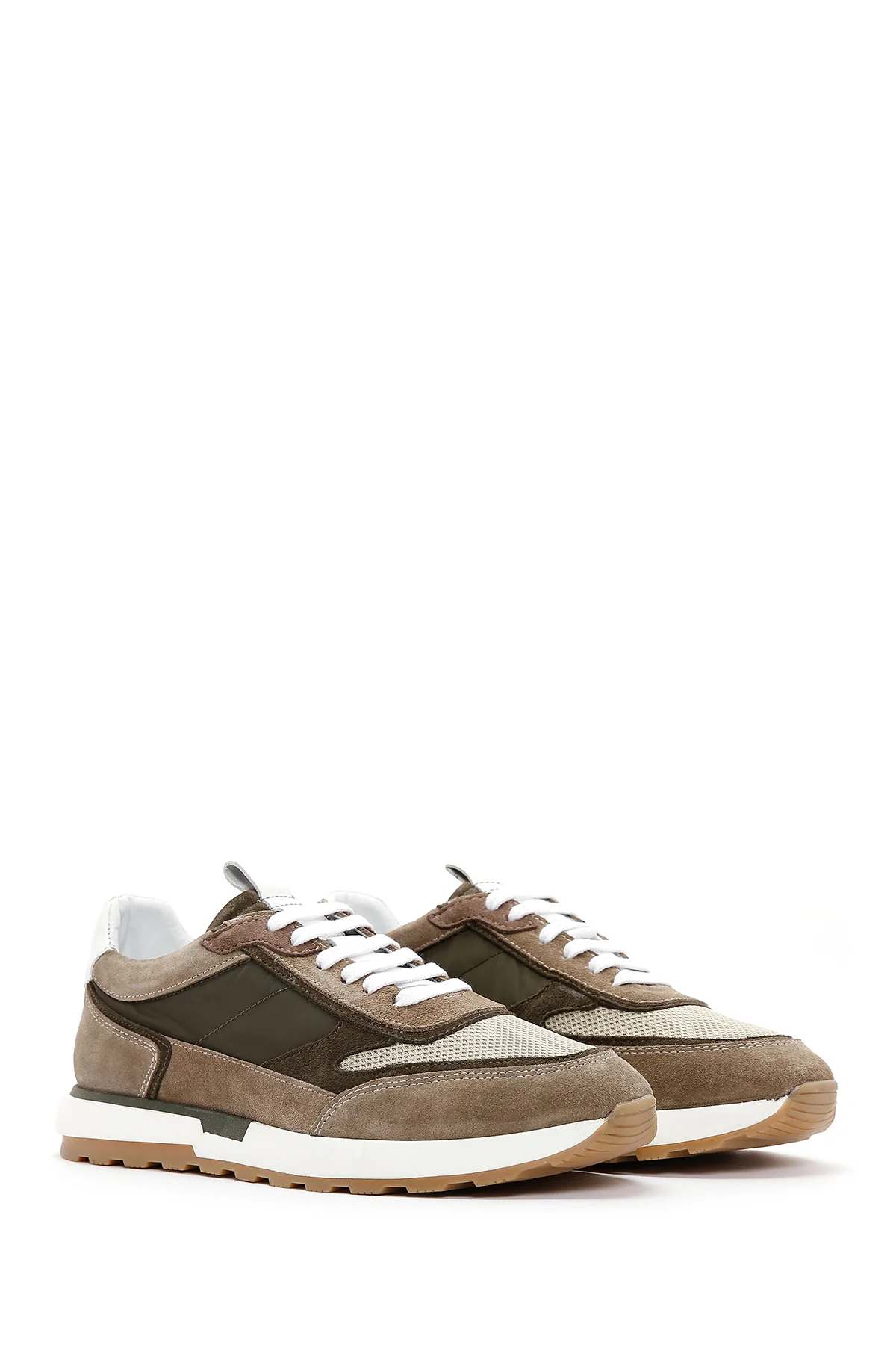 Erkek Vizon Deri Sneaker - Image 3