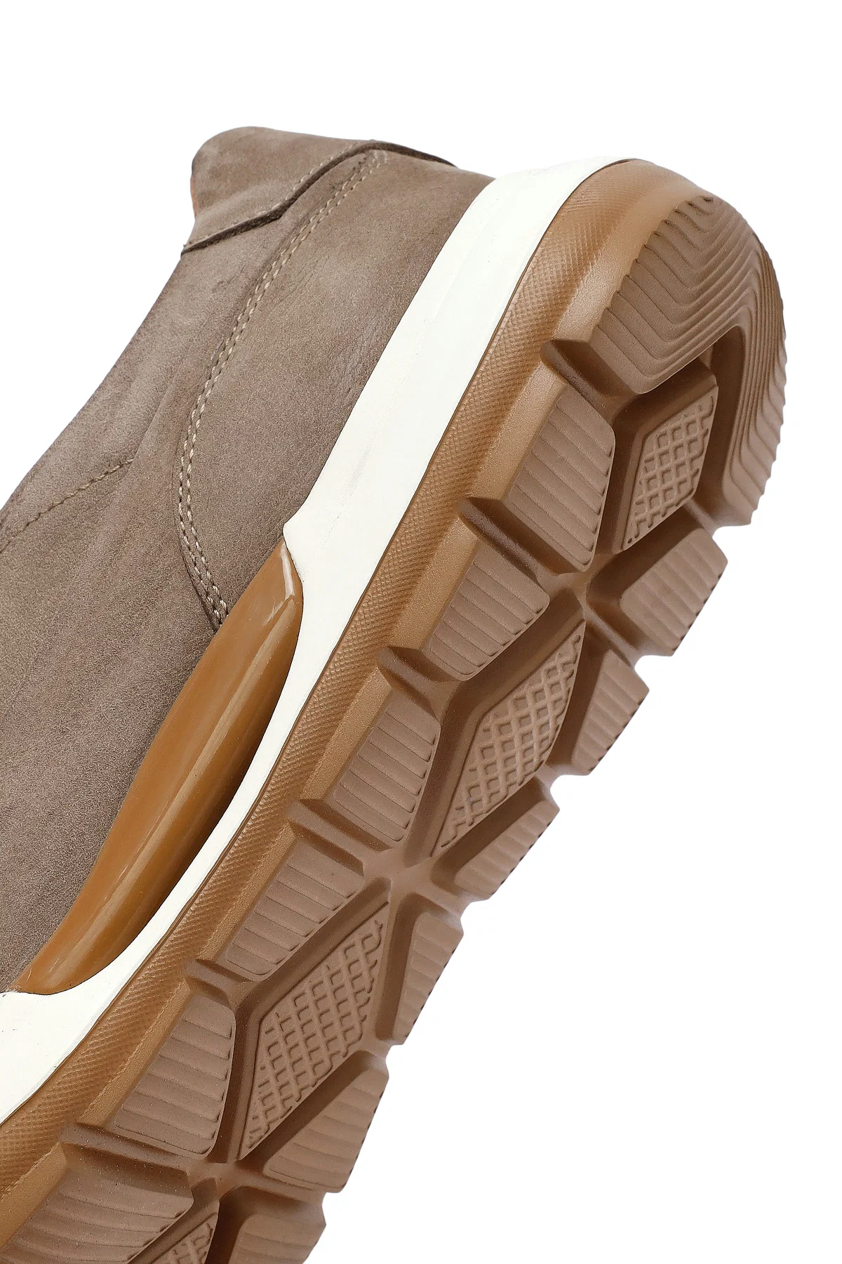 Erkek Vizon Kalın Tabanlı Nubuk Deri Comfort Loafer - Image 8