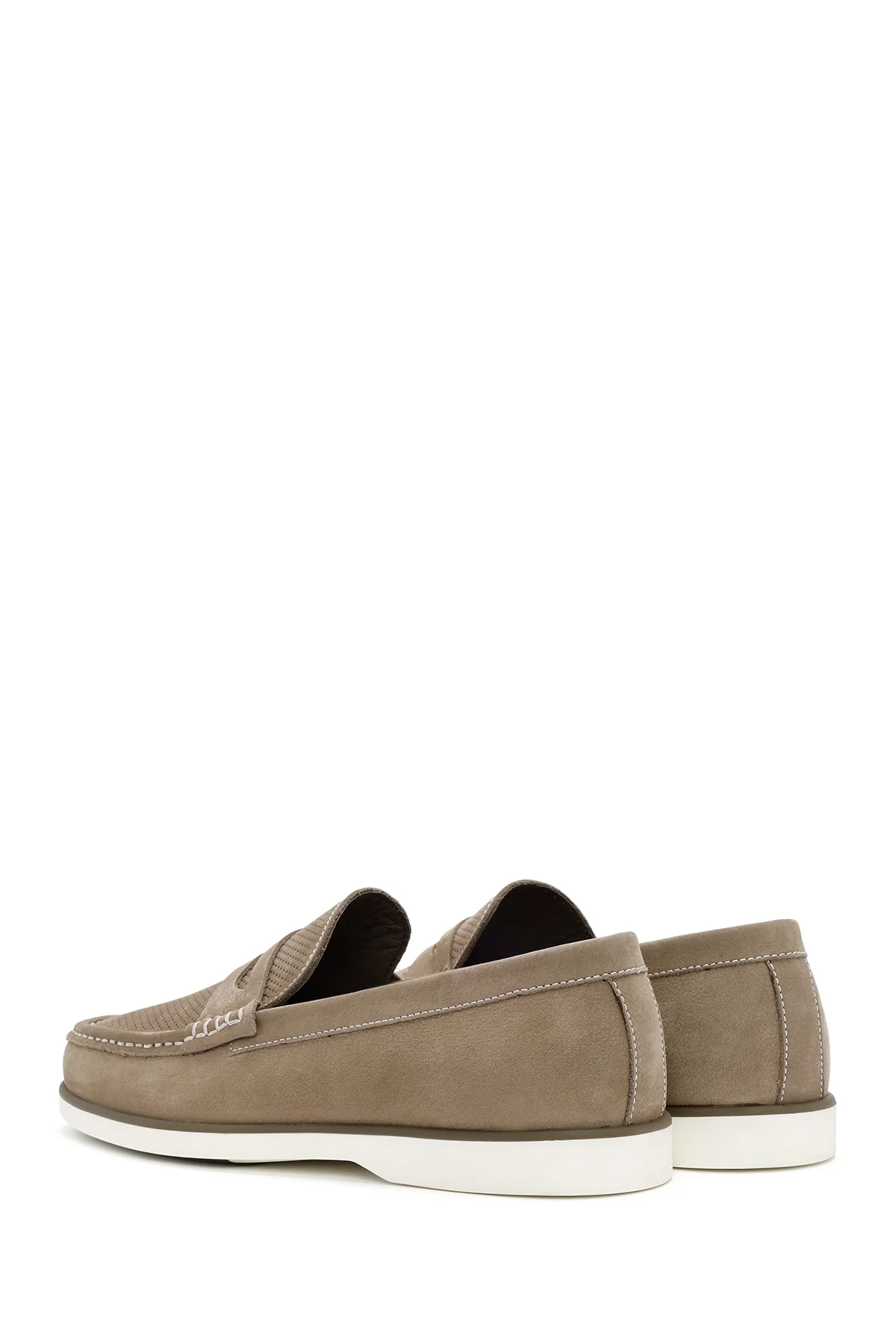 Erkek Vizon Nubuk Deri Casual Loafer - Image 5