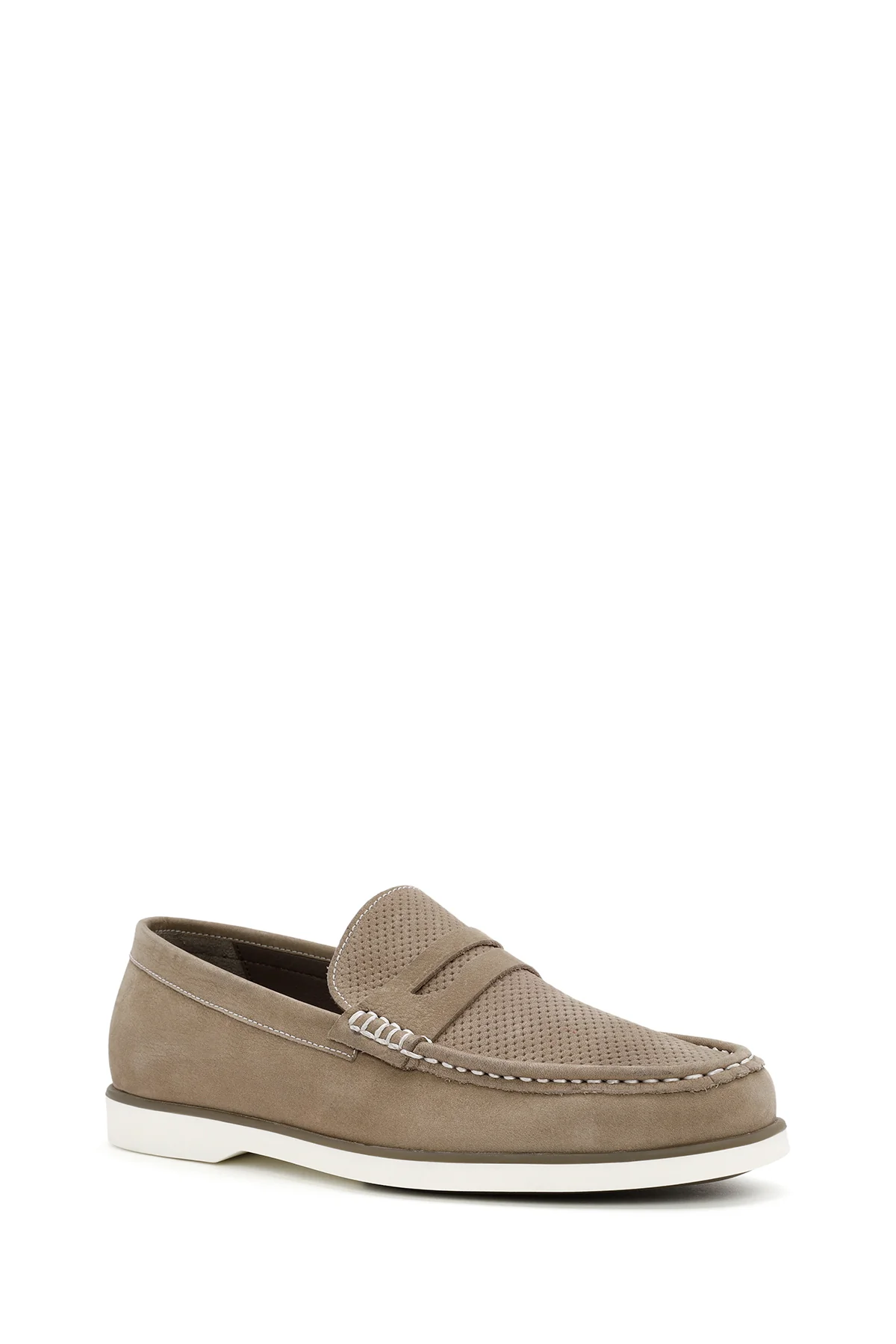 Erkek Vizon Nubuk Deri Casual Loafer - Image 6