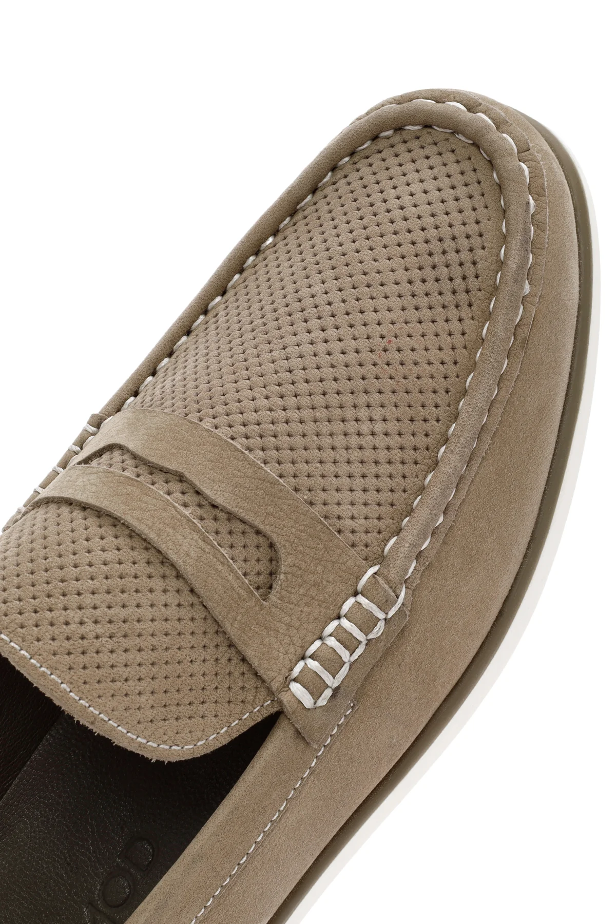 Erkek Vizon Nubuk Deri Casual Loafer - Image 9