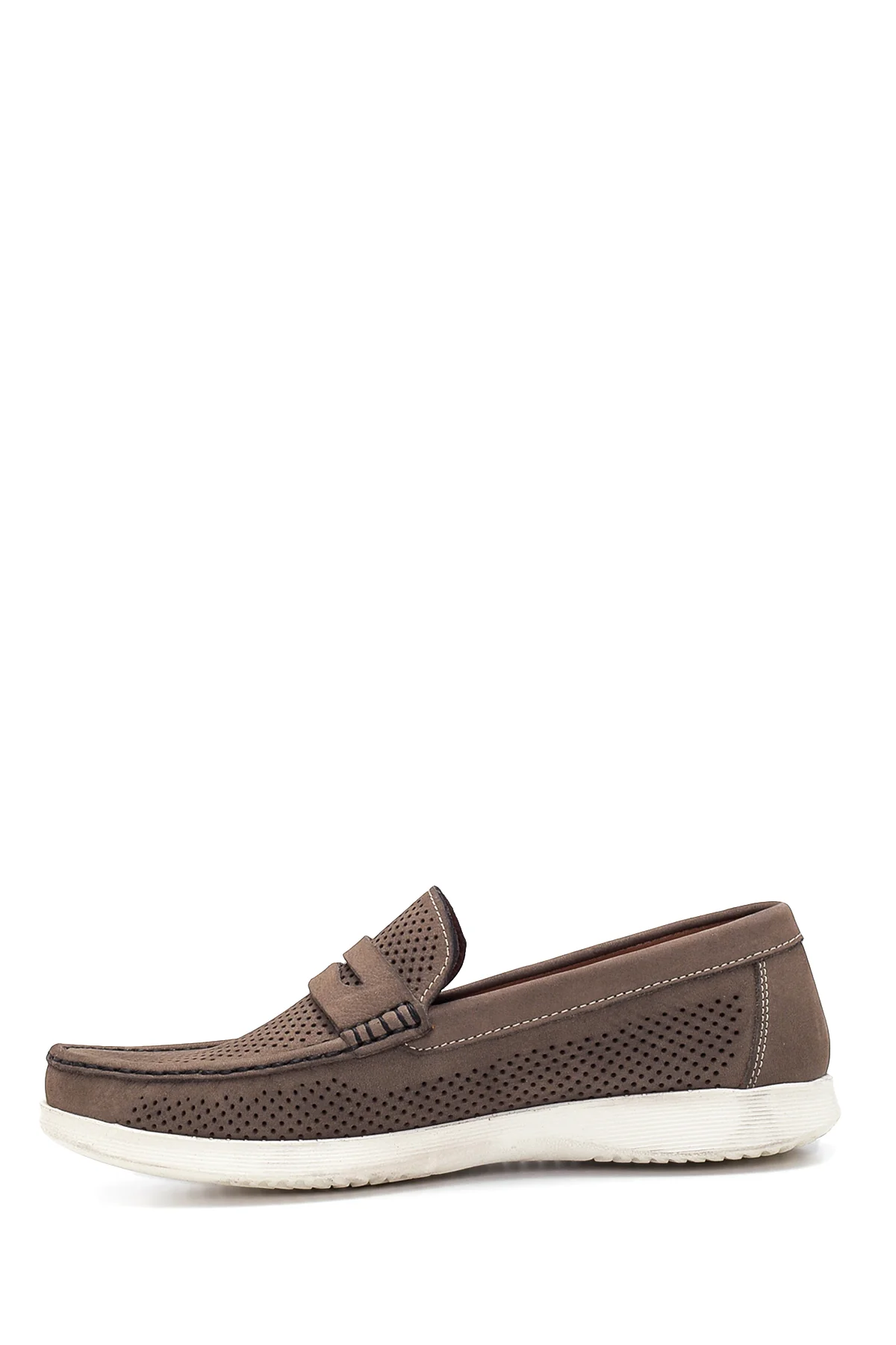 Erkek Vizon Nubuk Deri Casual Loafer - Image 2