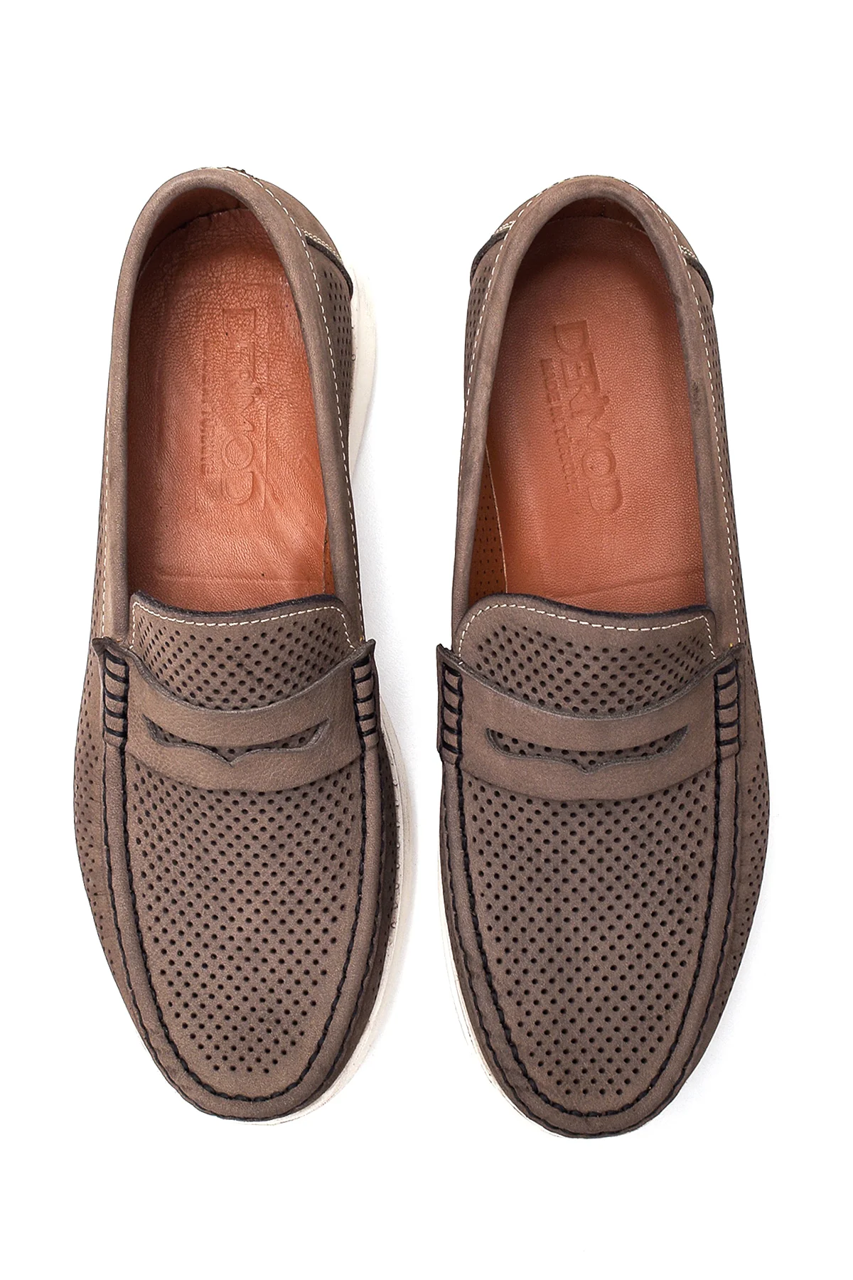 Erkek Vizon Nubuk Deri Casual Loafer - Image 7
