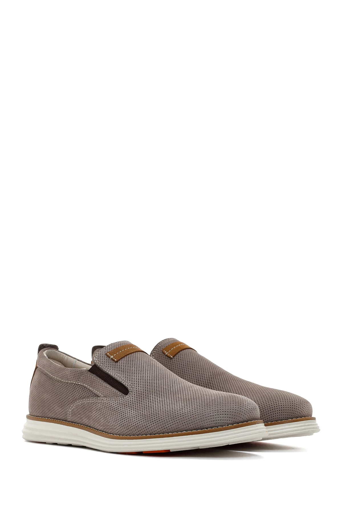 Erkek Vizon Nubuk Deri Casual Loafer - Image 3