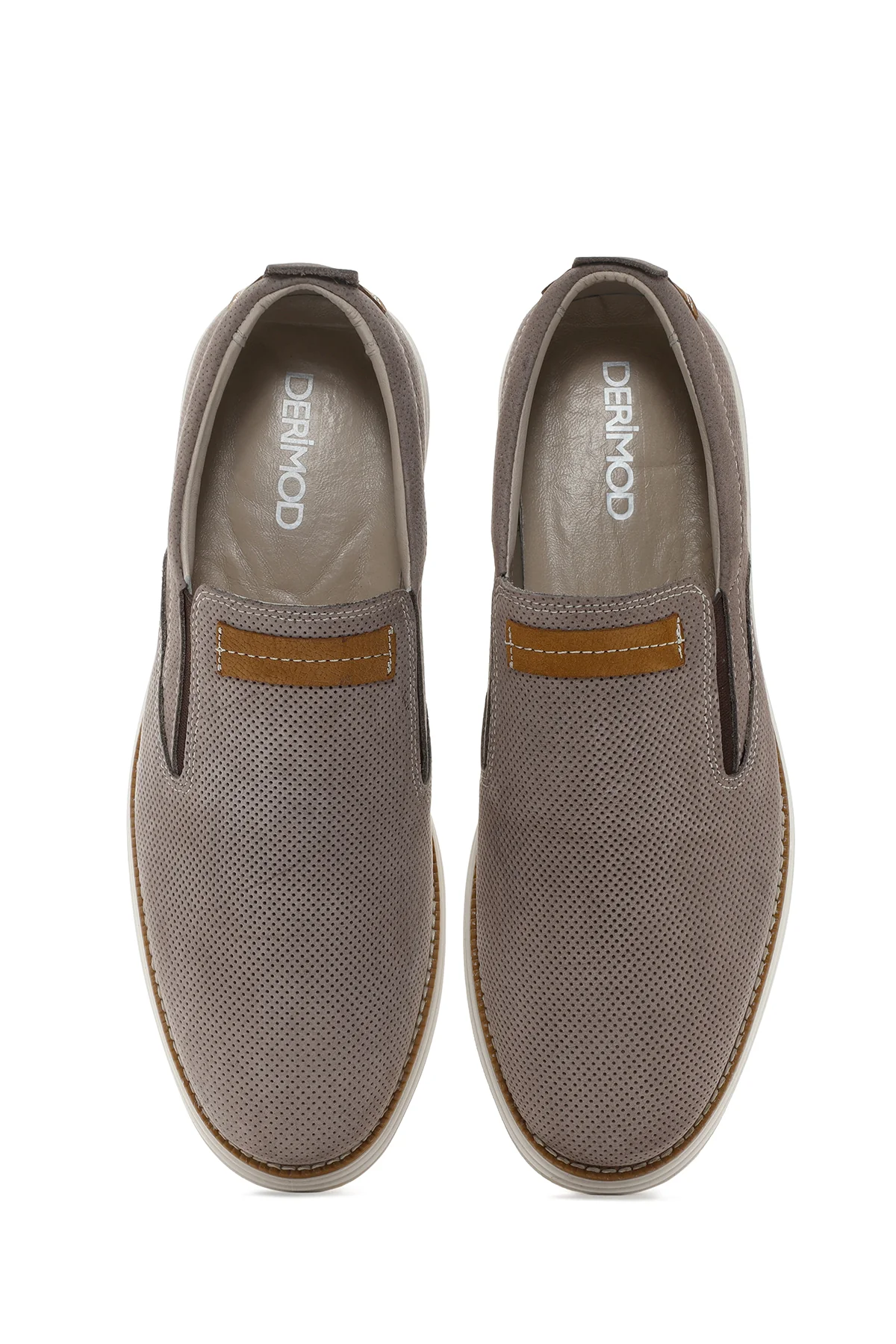 Erkek Vizon Nubuk Deri Casual Loafer - Image 6