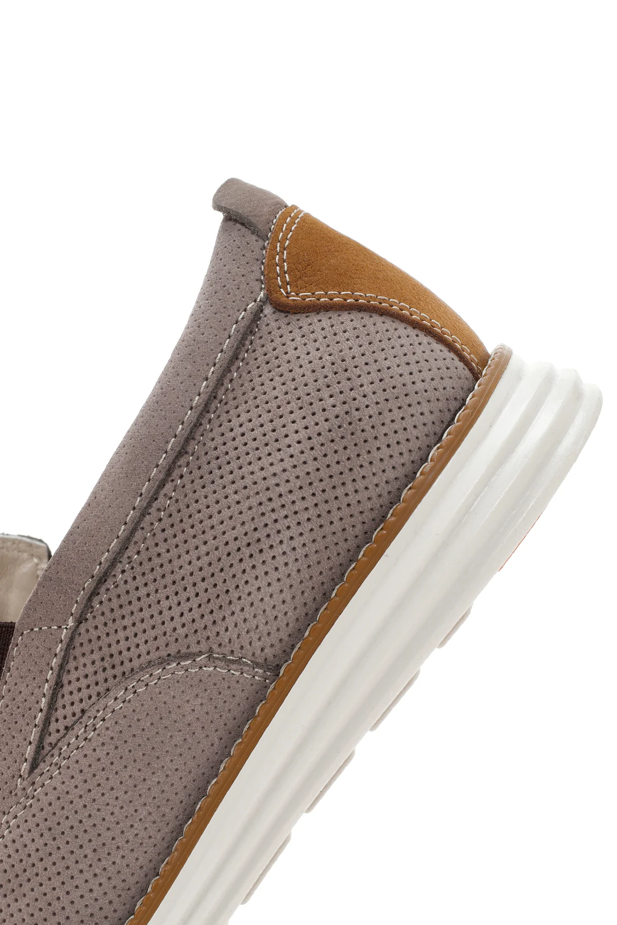 Erkek Vizon Nubuk Deri Casual Loafer - Image 7