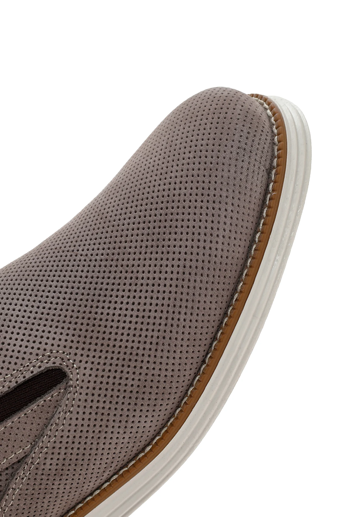 Erkek Vizon Nubuk Deri Casual Loafer - Image 9