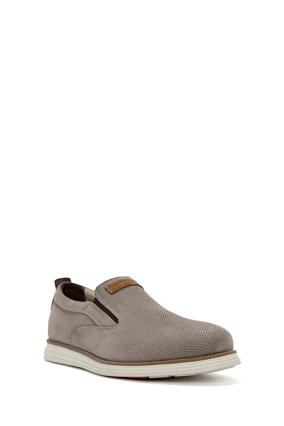 Erkek Vizon Nubuk Deri Casual Loafer - Image 6