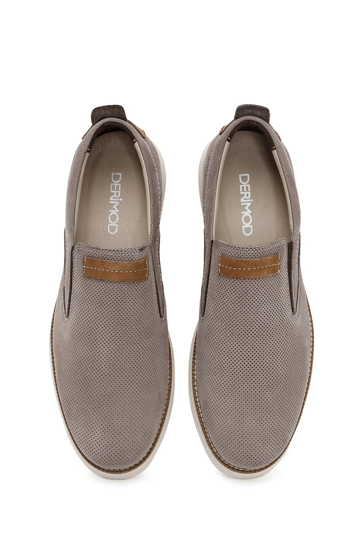 Erkek Vizon Nubuk Deri Casual Loafer - Image 7