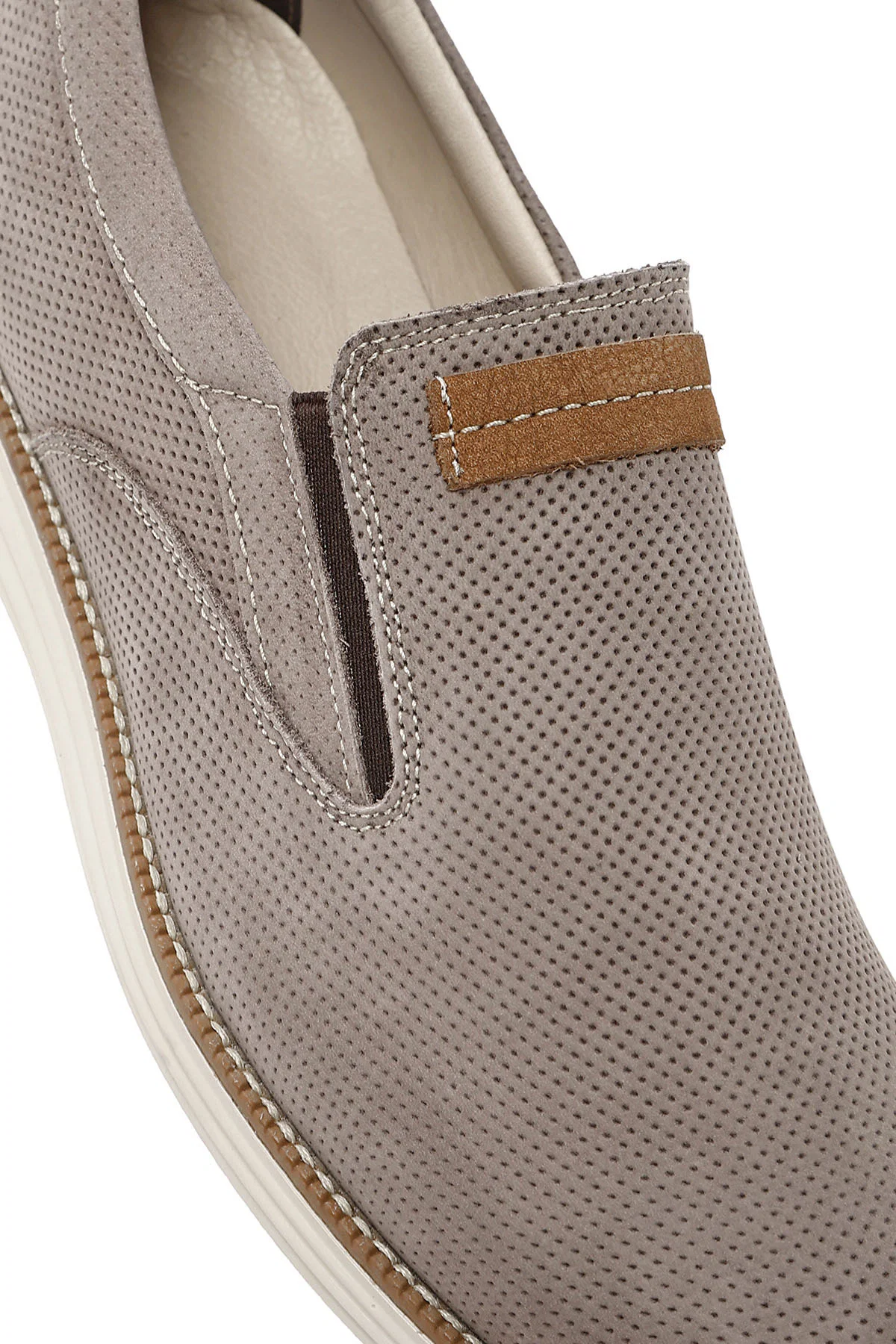 Erkek Vizon Nubuk Deri Casual Loafer - Image 9