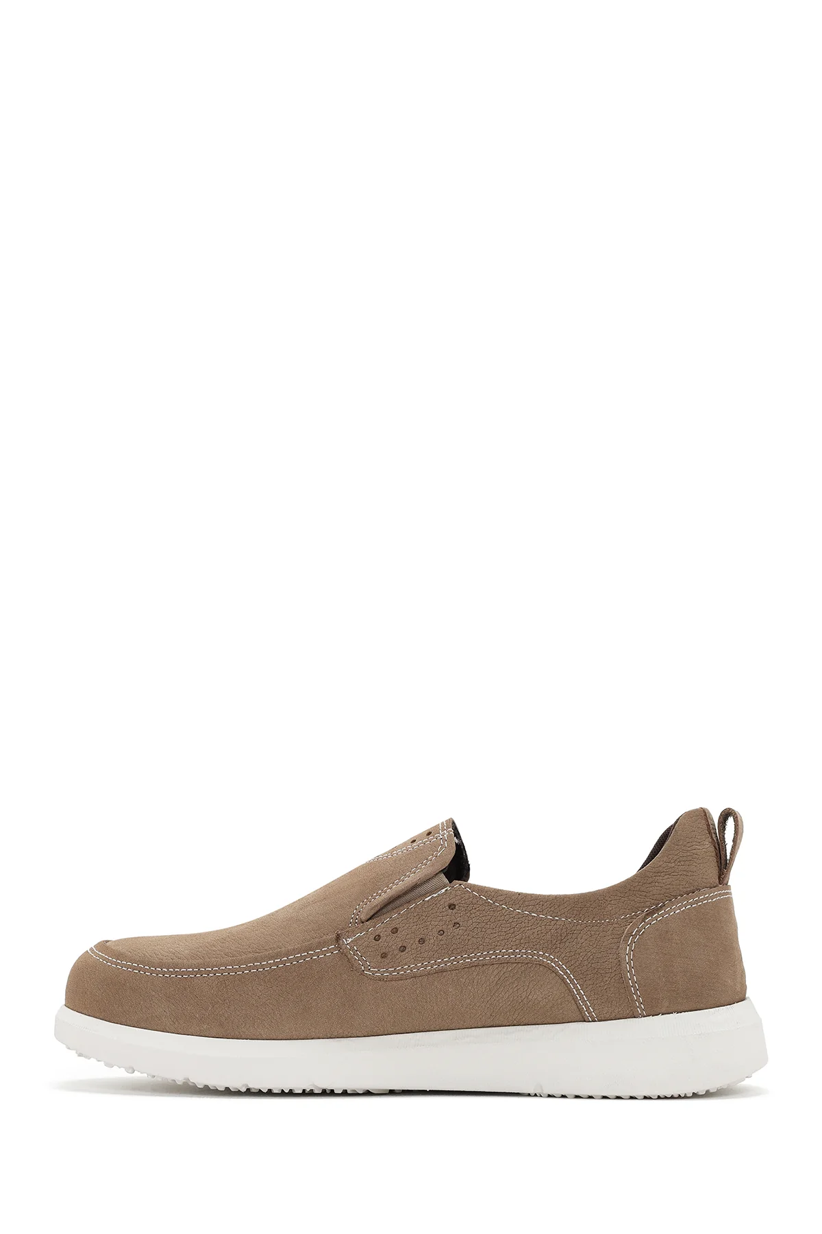 Erkek Vizon Nubuk Deri Comfort Loafer - Image 2