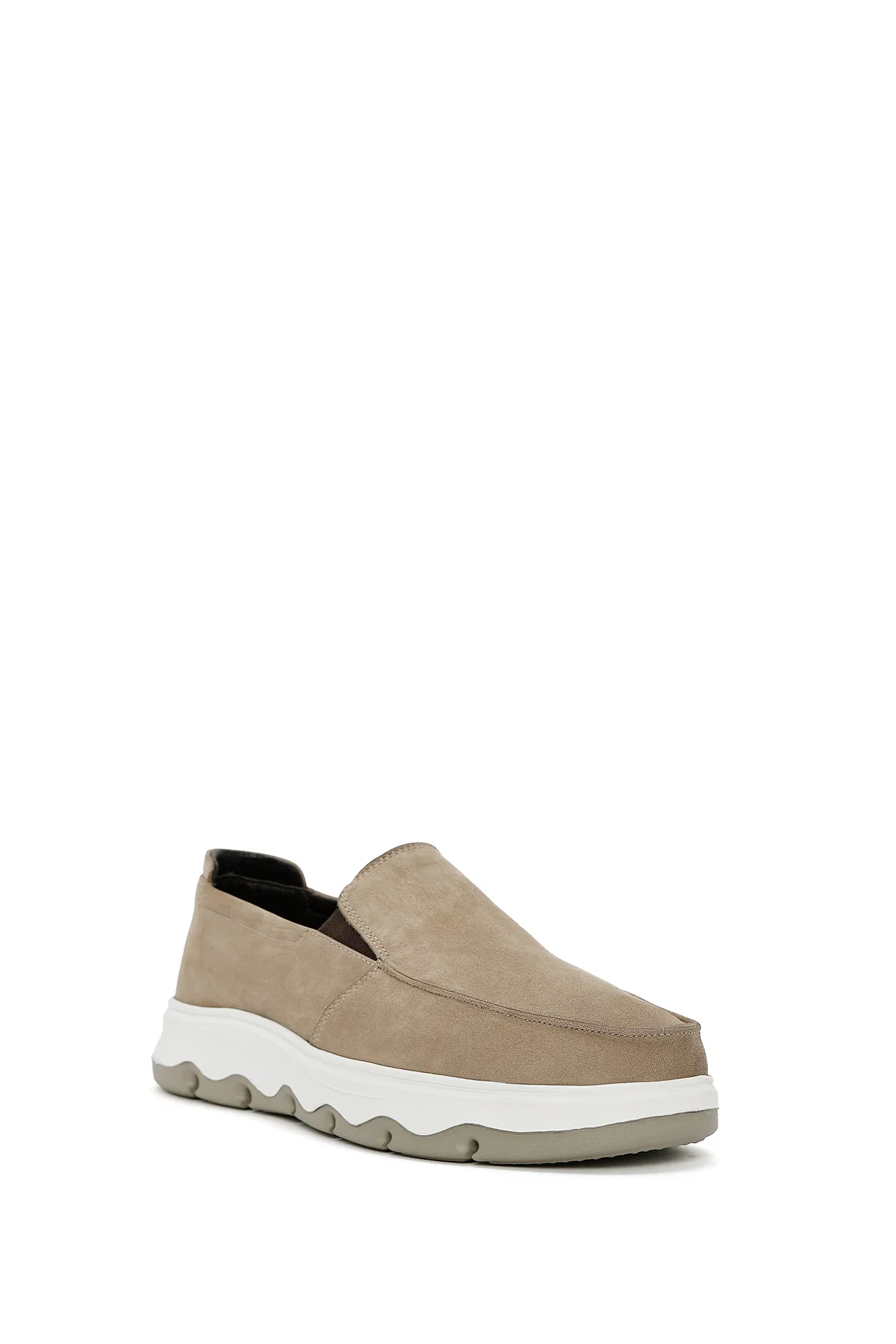 Erkek Vizon Nubuk Deri Comfort Loafer - Image 6