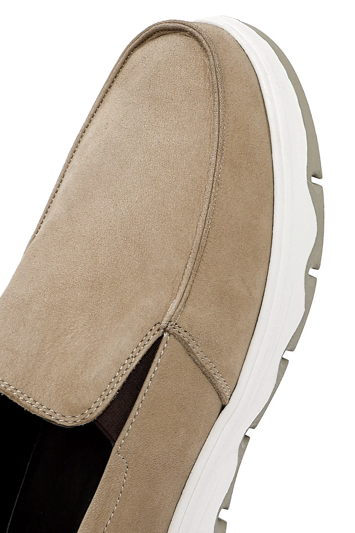 Erkek Vizon Nubuk Deri Comfort Loafer - Image 8