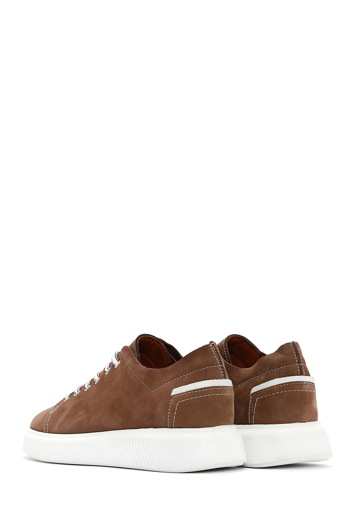 Erkek Vizon Nubuk Deri Sneaker - Image 5