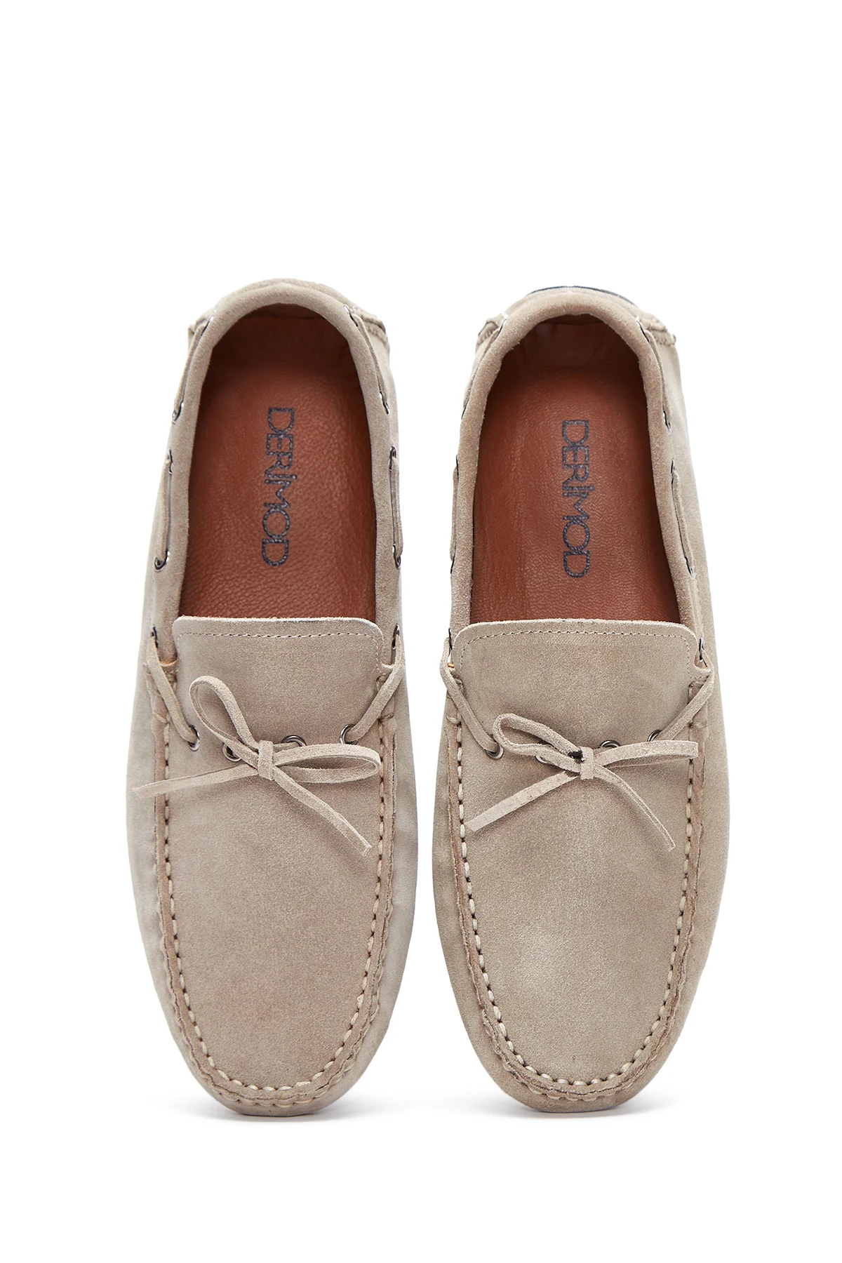 Erkek Vizon Süet Deri Casual Loafer - Image 6