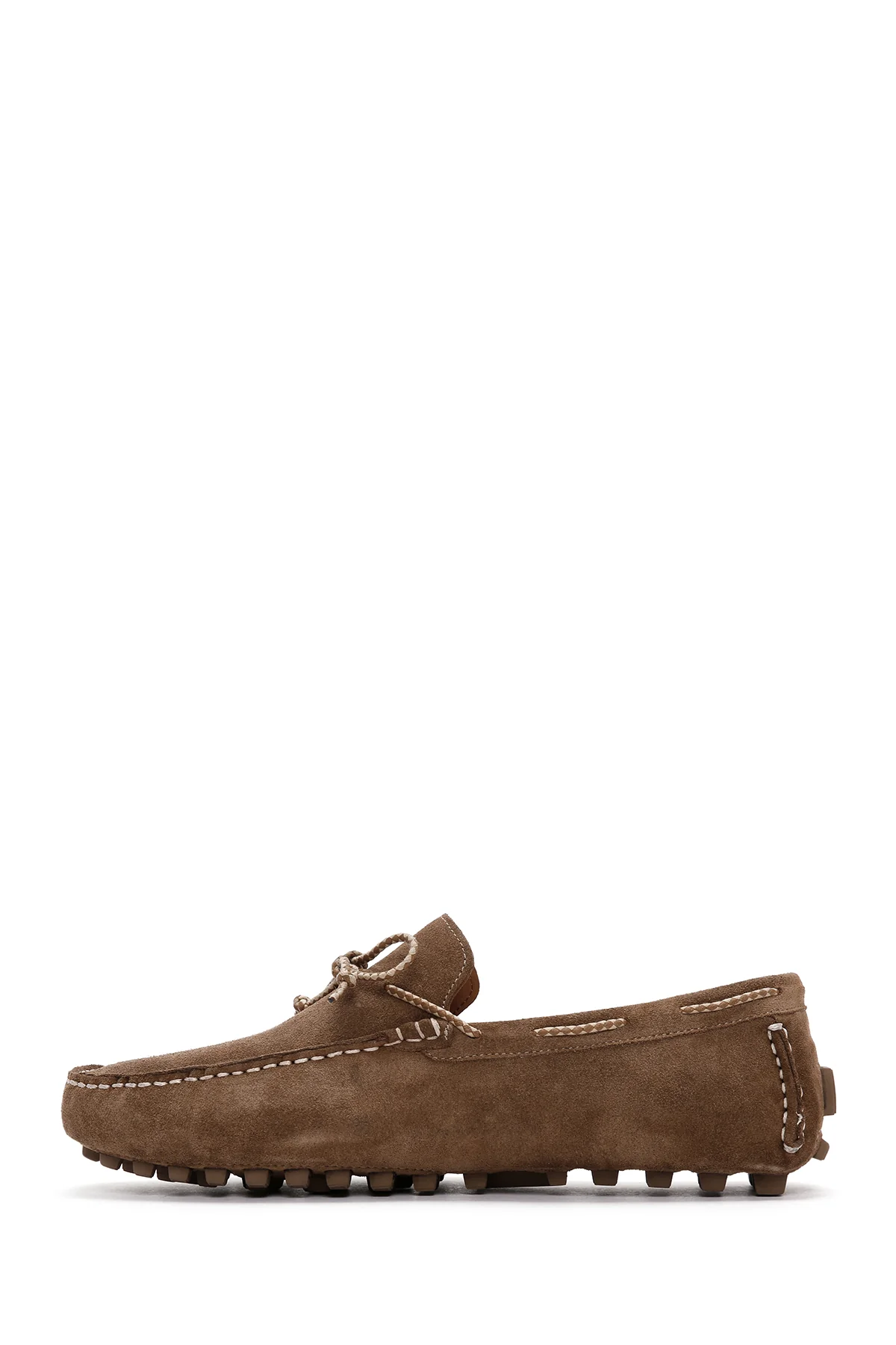 Erkek Vizon Süet Deri Casual Loafer - Image 3