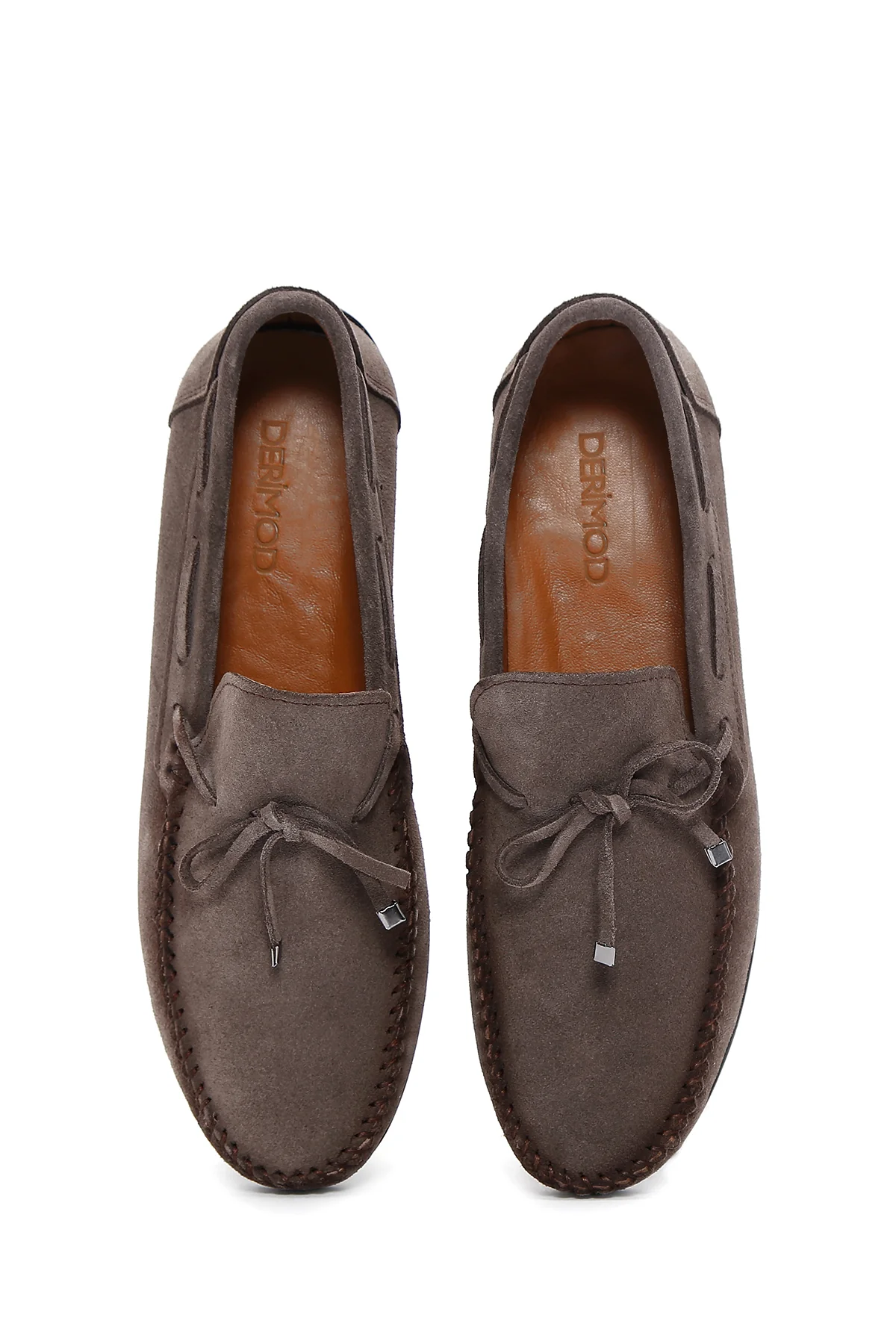 Erkek Vizon Süet Deri Casual Loafer - Image 6