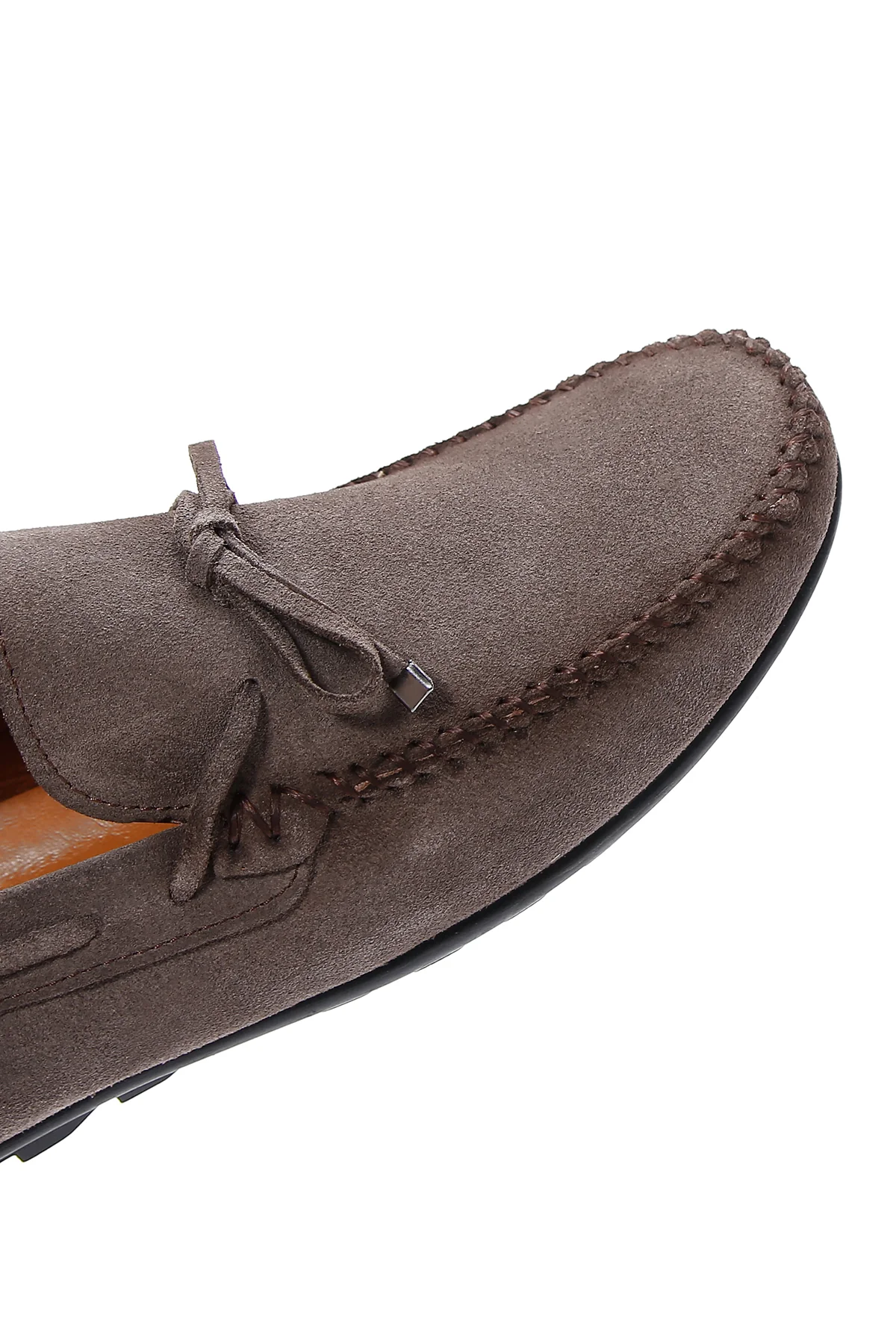 Erkek Vizon Süet Deri Casual Loafer - Image 8
