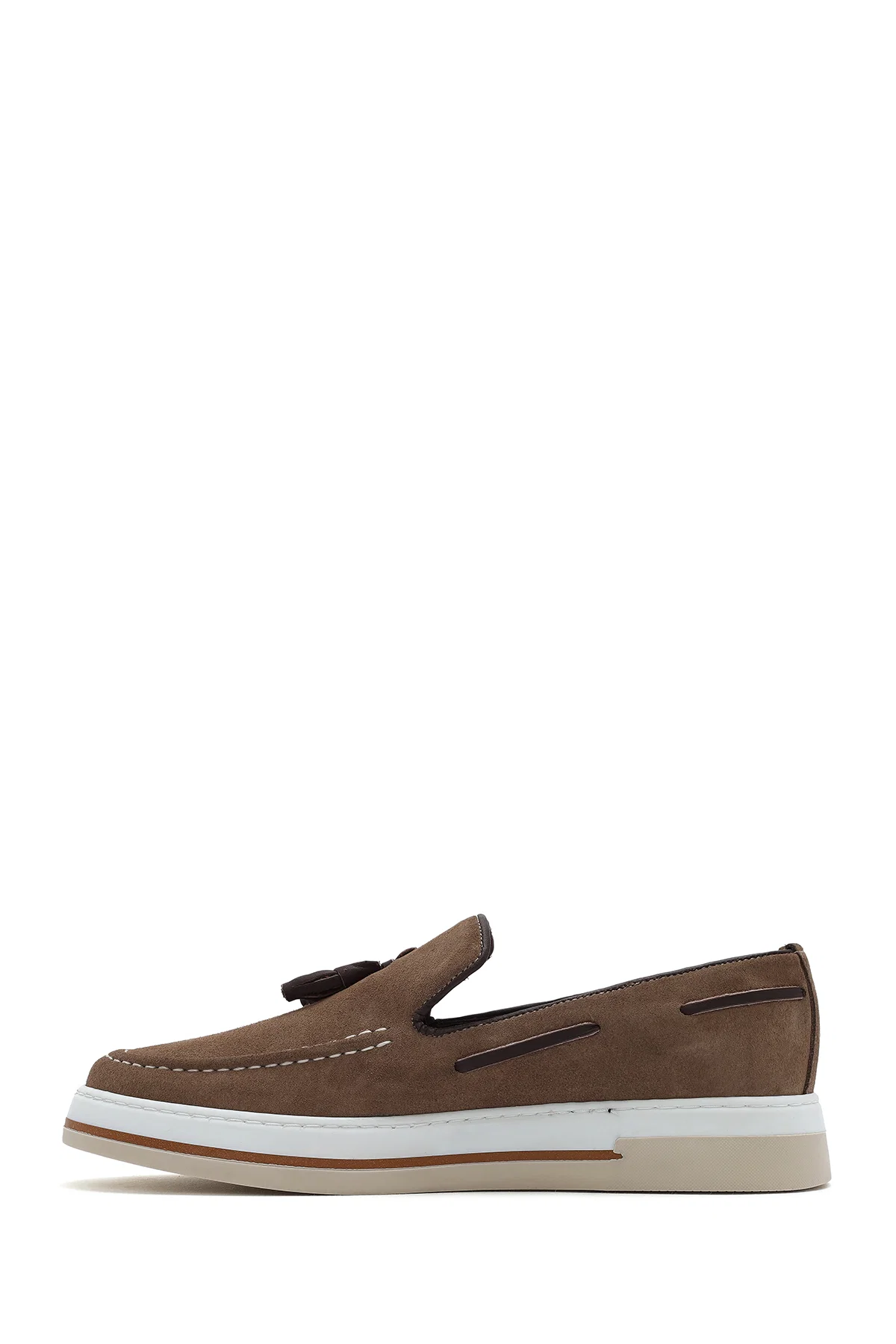 Erkek Vizon Süet Deri Casual Loafer - Image 2