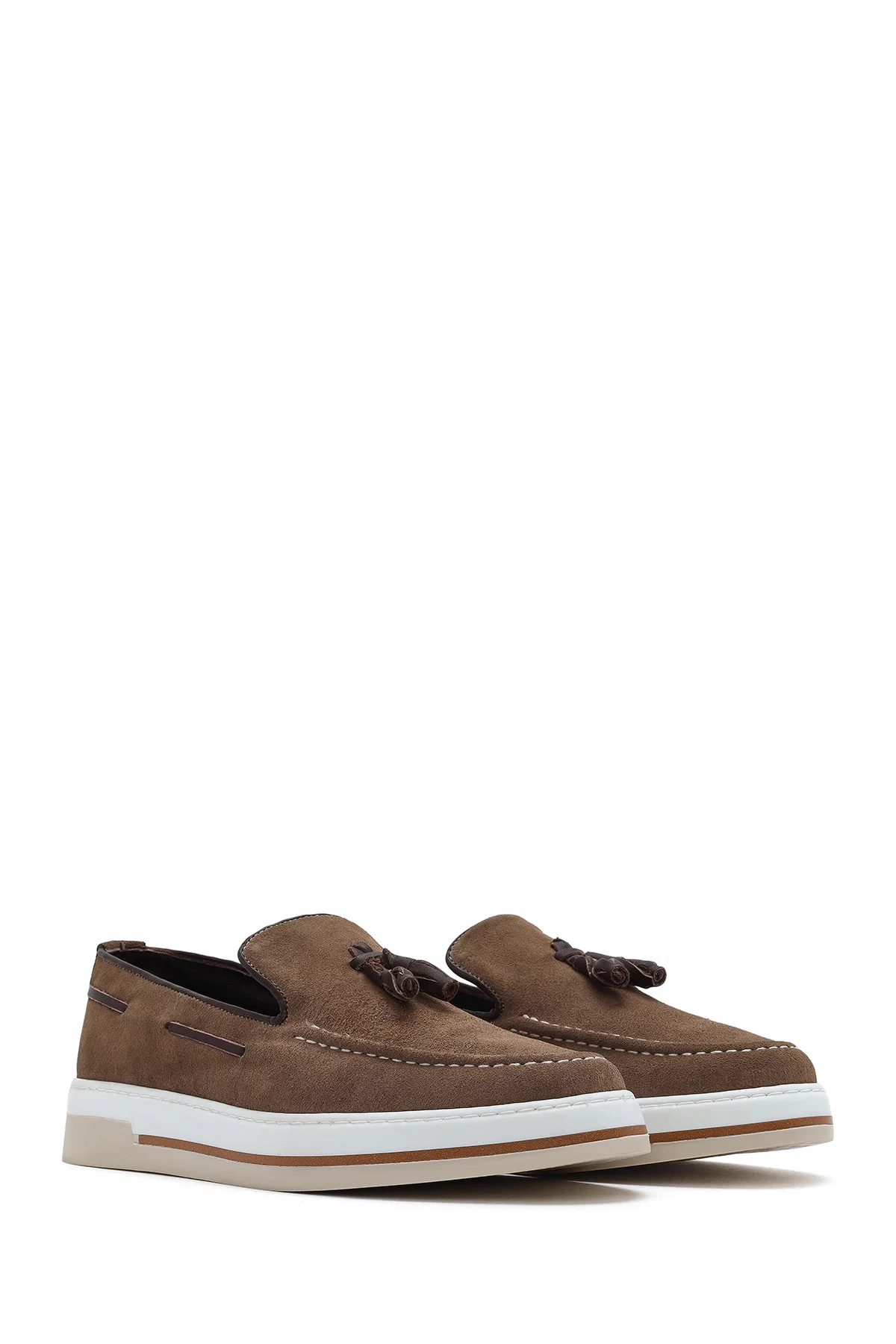 Erkek Vizon Süet Deri Casual Loafer - Image 3