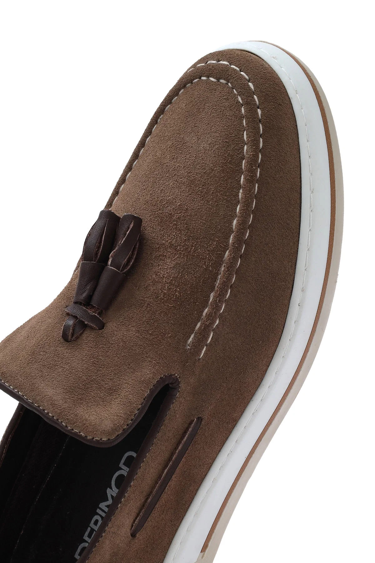 Erkek Vizon Süet Deri Casual Loafer - Image 9