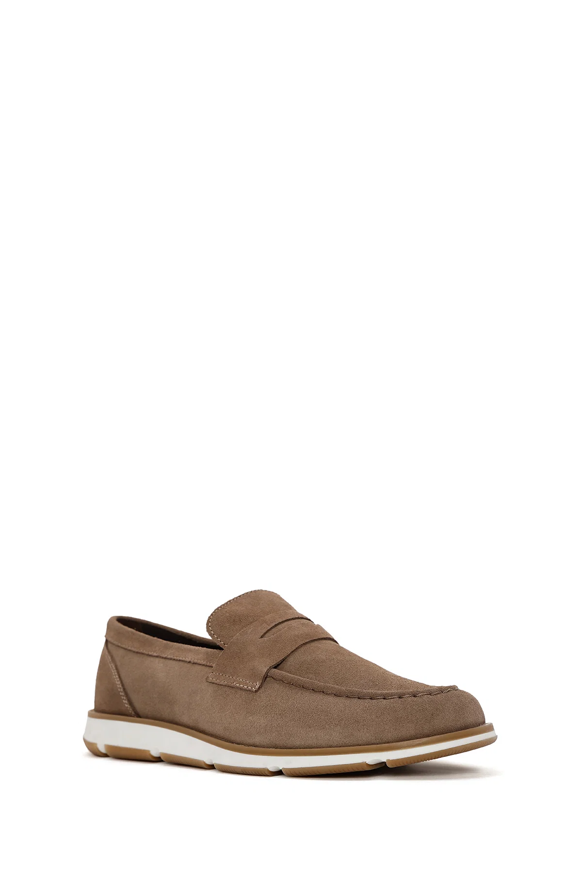 Erkek Vizon Süet Deri Casual Loafer - Image 6