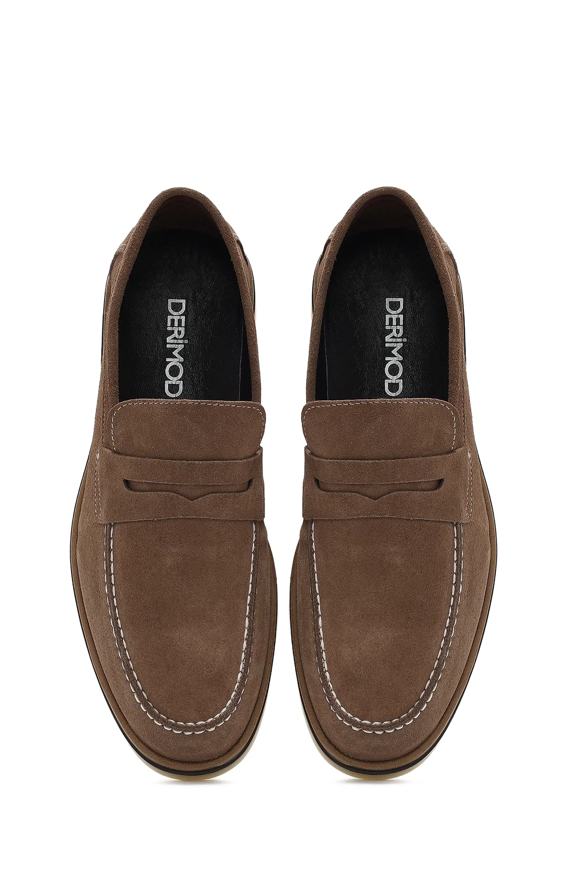 Erkek Vizon Süet Deri Casual Loafer - Image 7