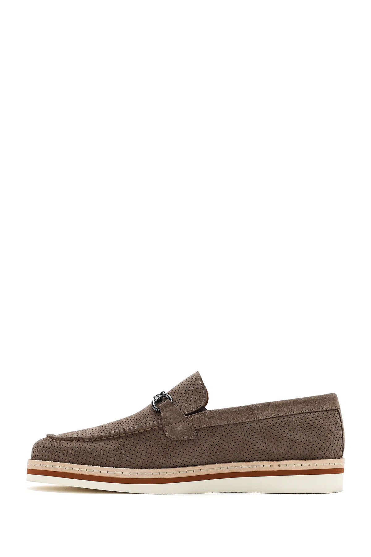 Erkek Vizon Süet Deri Casual Loafer - Image 2