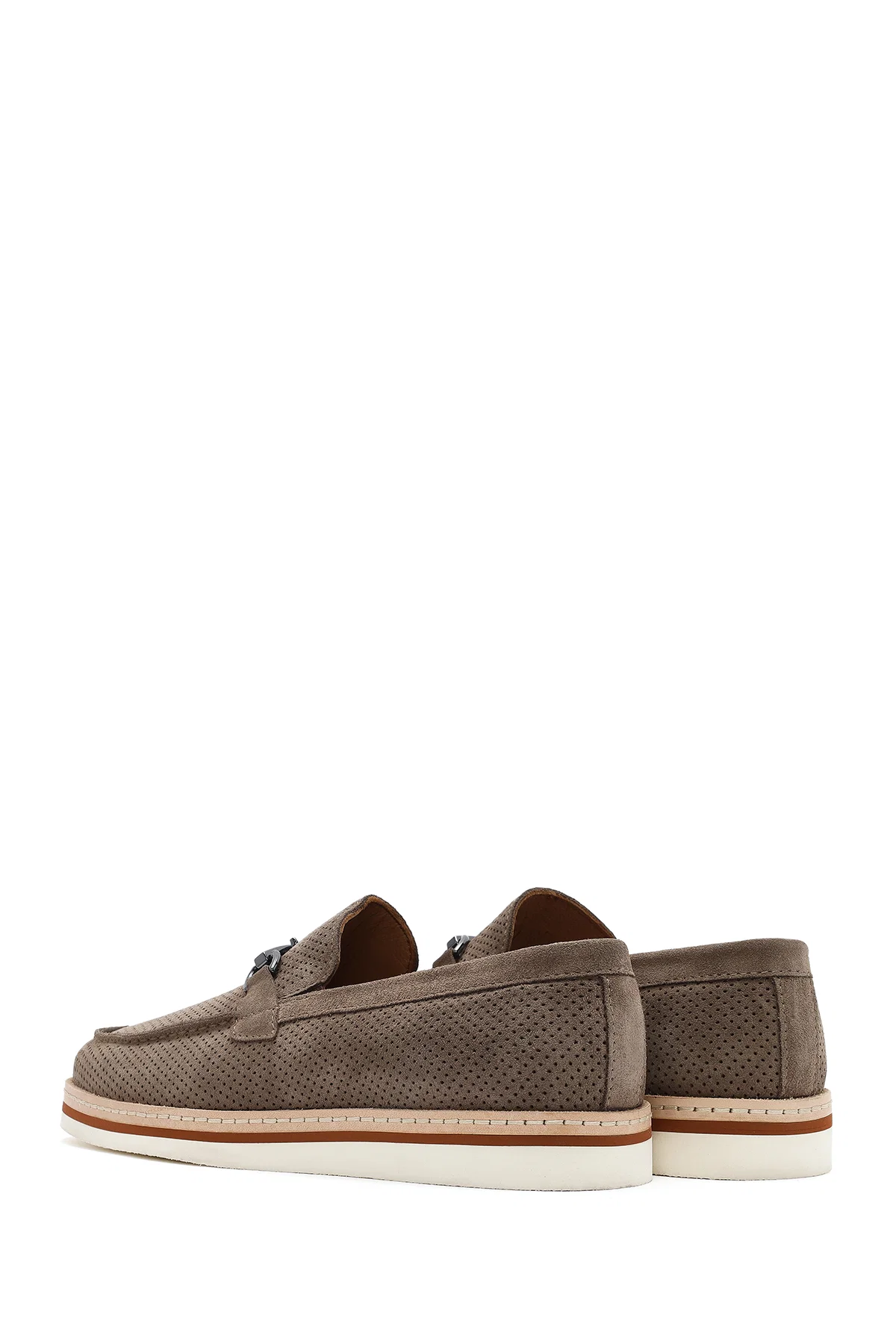Erkek Vizon Süet Deri Casual Loafer - Image 5