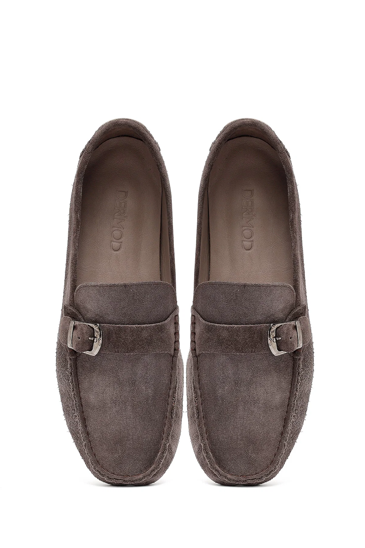 Erkek Vizon Süet Deri Casual Loafer - Image 7