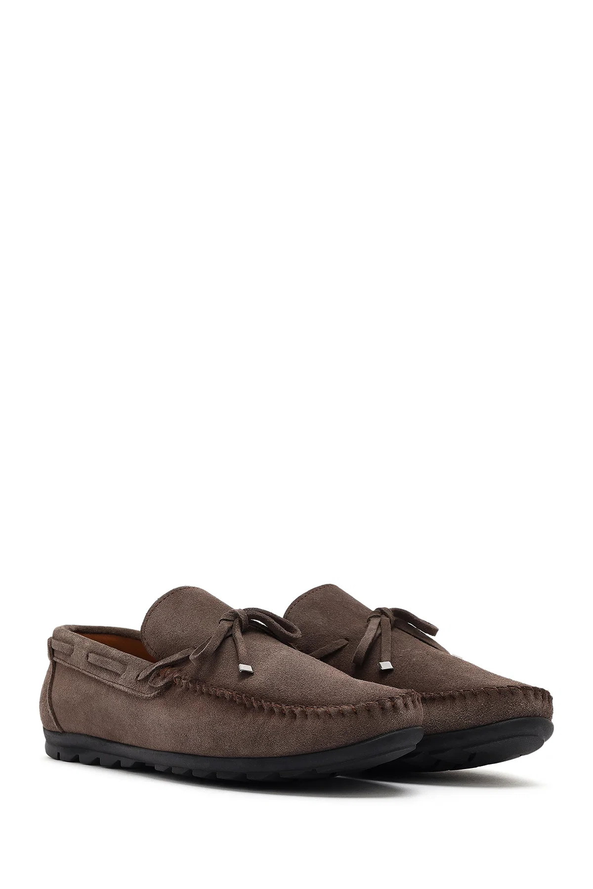 Erkek Vizon Süet Deri Casual Loafer - Image 3