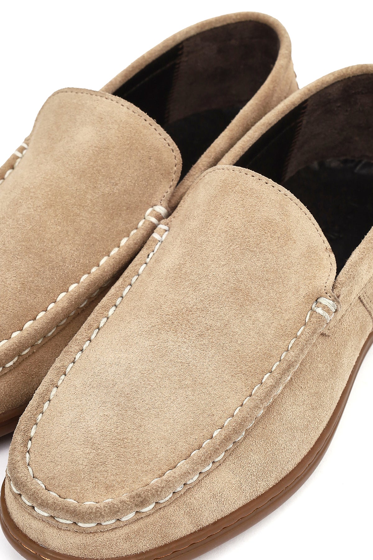 Erkek Vizon Süet Deri Casual Loafer - Image 10