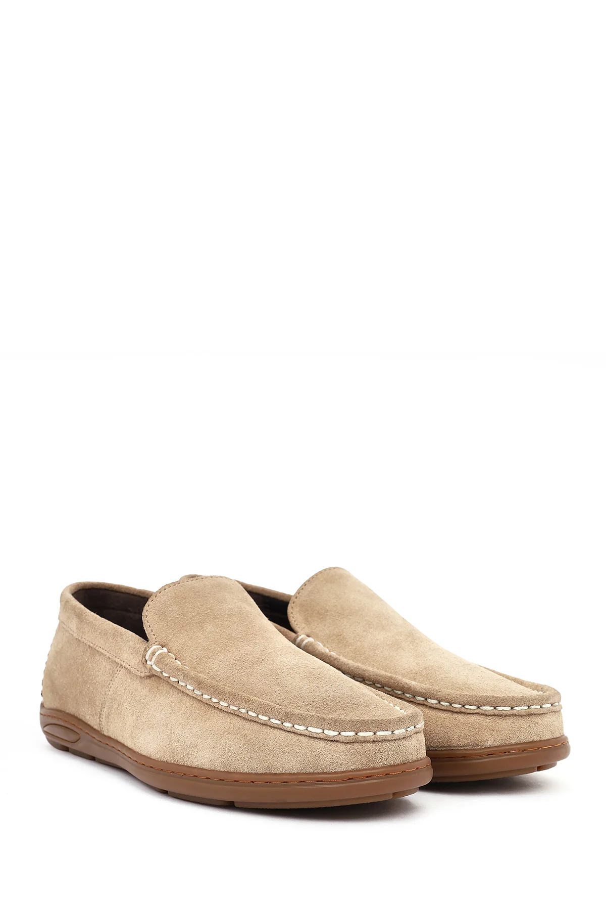 Erkek Vizon Süet Deri Casual Loafer - Image 2