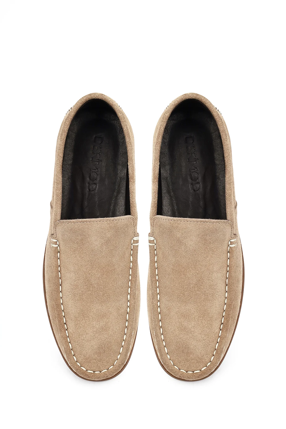 Erkek Vizon Süet Deri Casual Loafer - Image 4