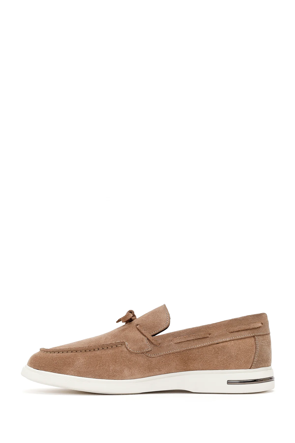 Erkek Vizon Süet Deri Casual Loafer - Image 4