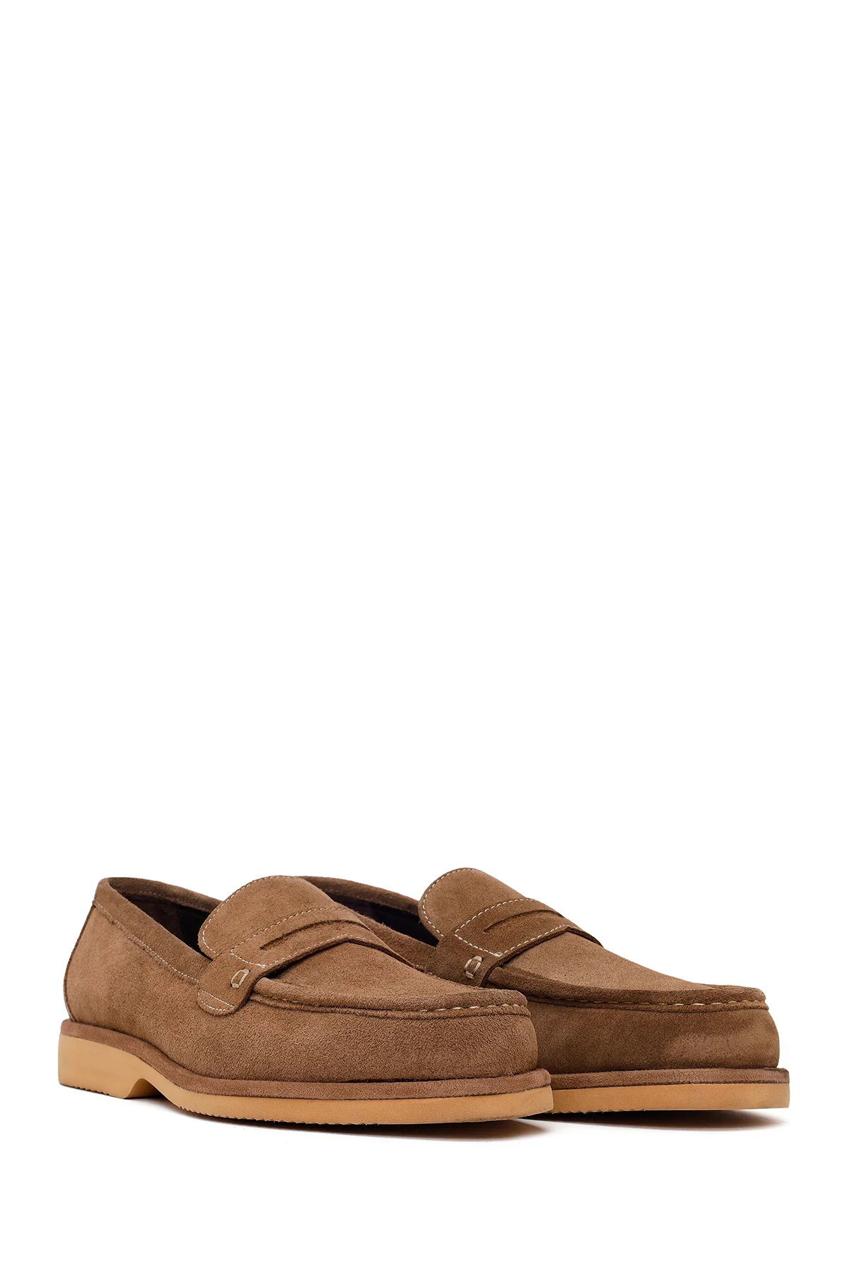 Erkek Vizon Süet Deri Casual Loafer - Image 2